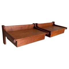 Kai Kristiansen Mid-century modern pair of 1960´s floating teak night stands