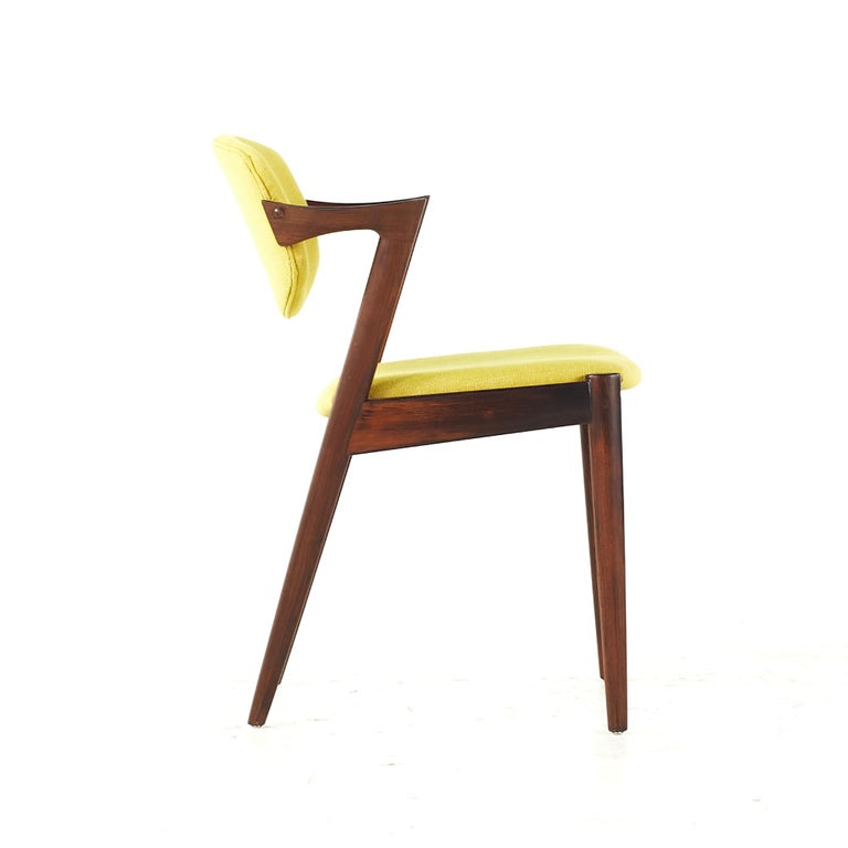 Kai Kristiansen Midcentury Rosewood Z Dining Chairs, Pair For Sale at