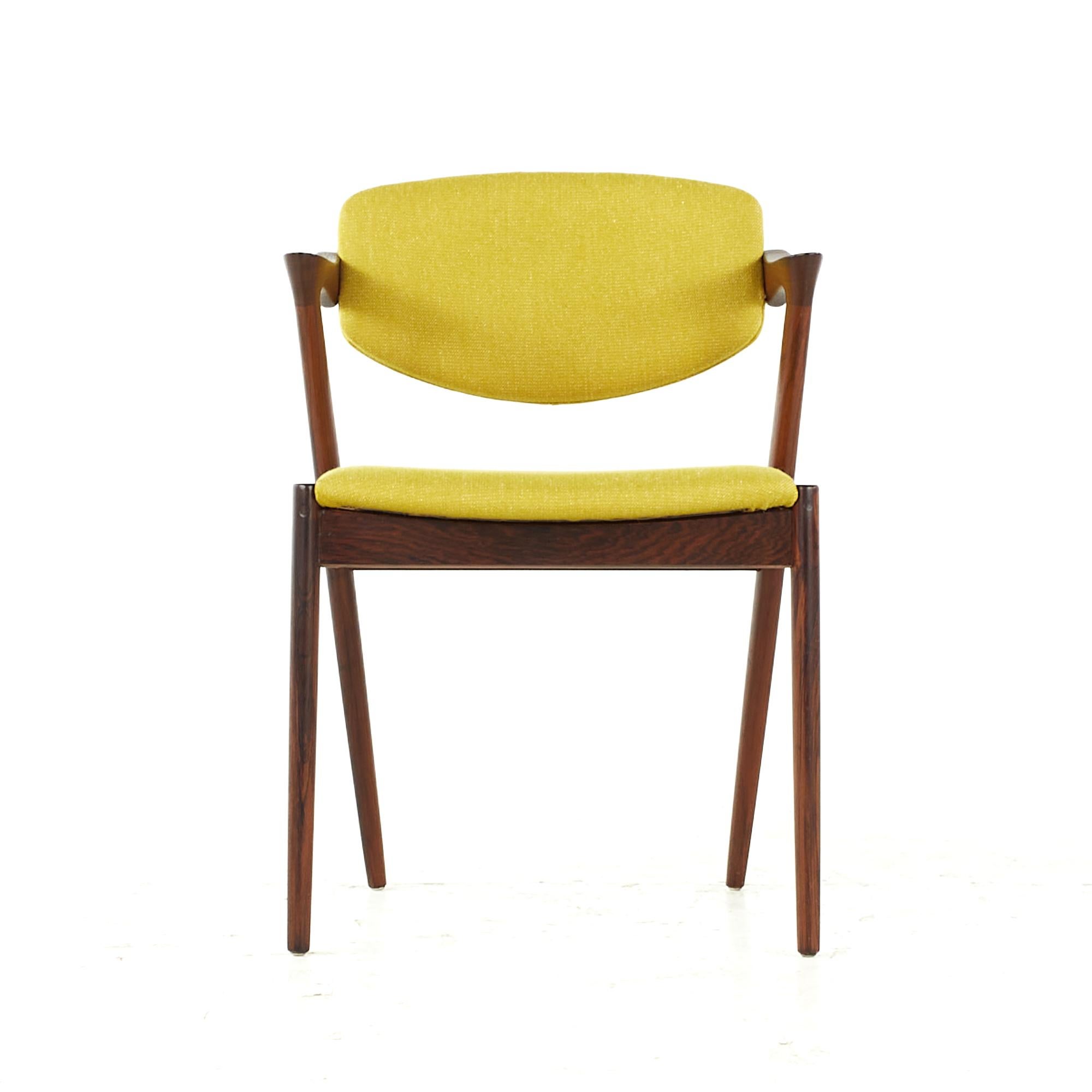 SOLD 05/01/24 Kai Kristiansen Midcentury Rosewood Z Dining Chairs, Pair In Good Condition For Sale In Countryside, IL