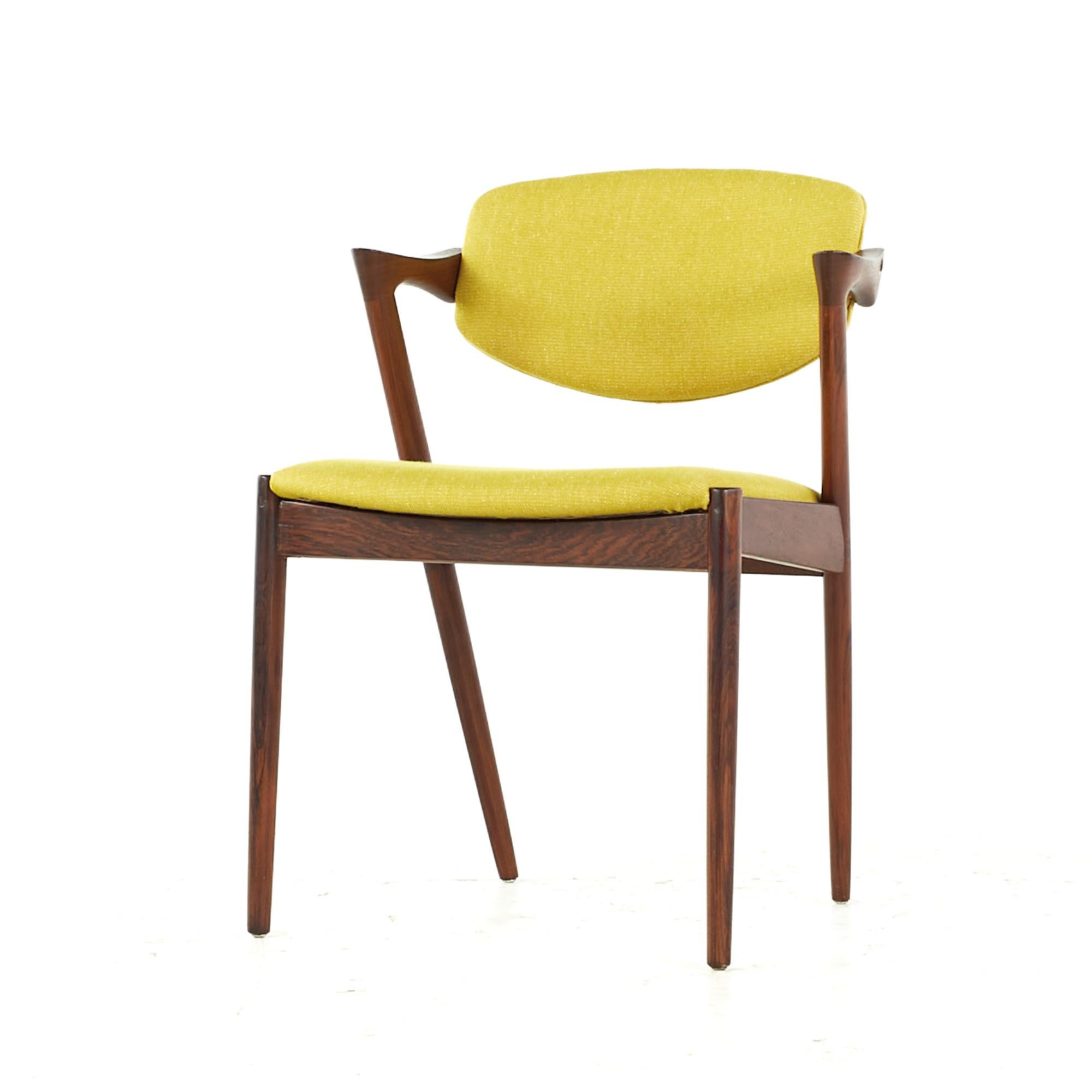 Late 20th Century Kai Kristiansen Midcentury Rosewood Z Dining Chairs, Pair For Sale