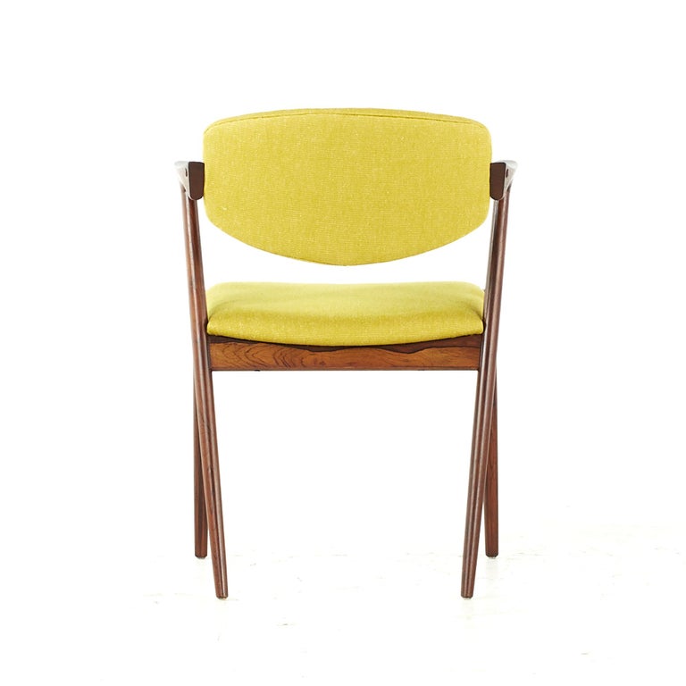 Kai Kristiansen Midcentury Rosewood Z Dining Chairs, Pair For Sale at