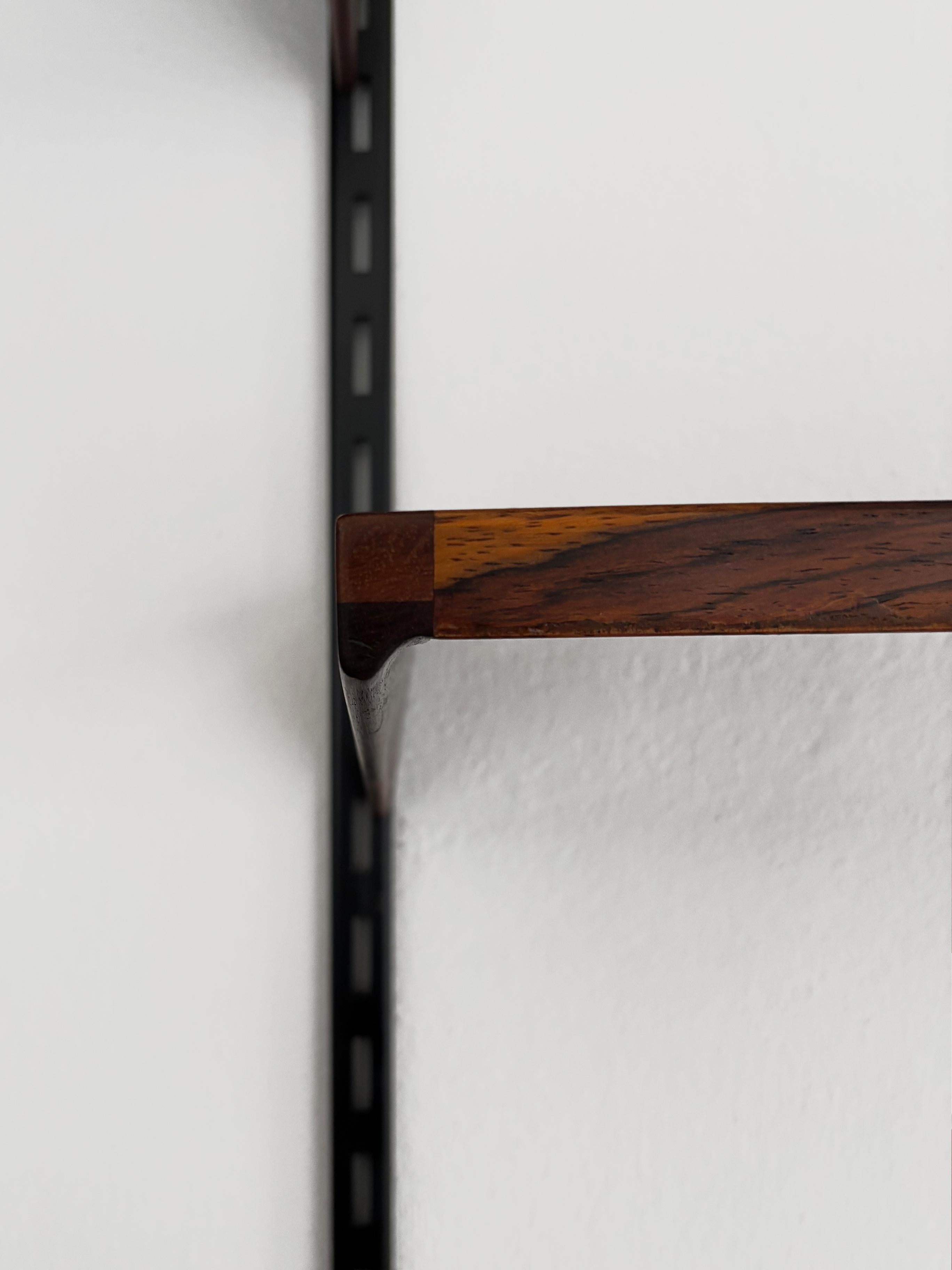 Kai Kristiansen MidCentury Scandinavian Dark Wood Shelves System Fm Møbler 1960s 3