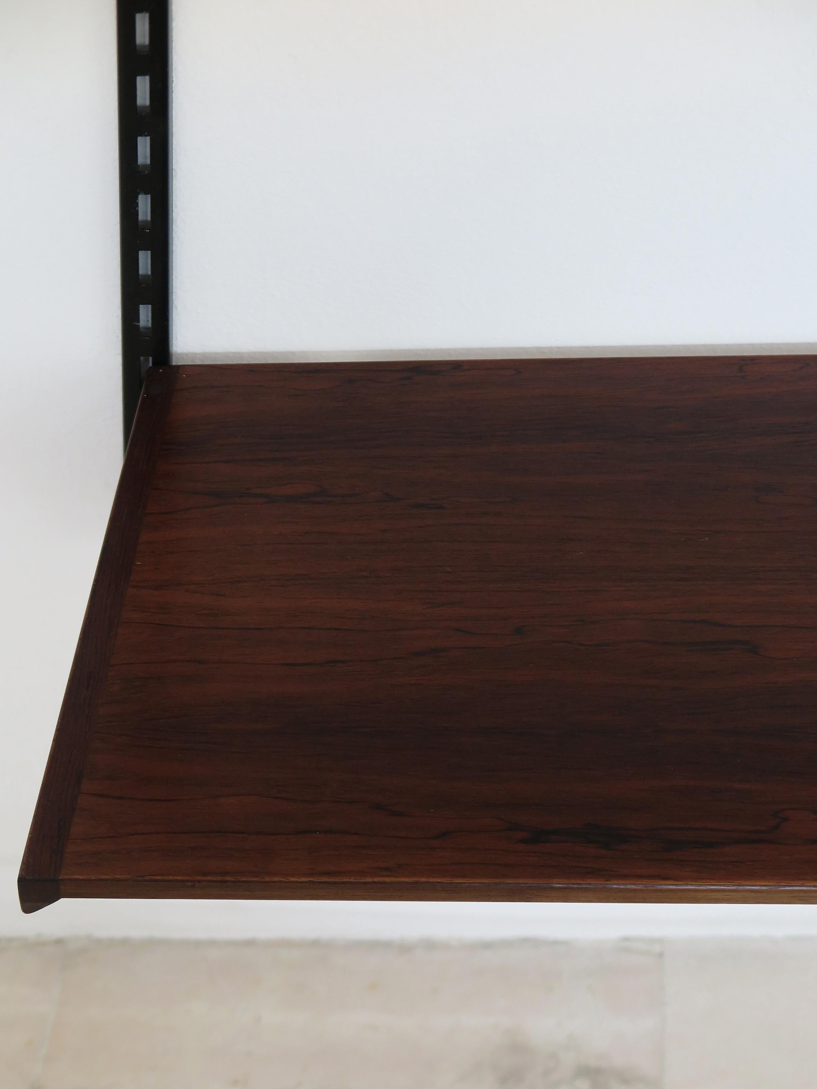 Kai Kristiansen MidCentury Scandinavian Dark Wood Shelves System Fm Møbler 1960s 6