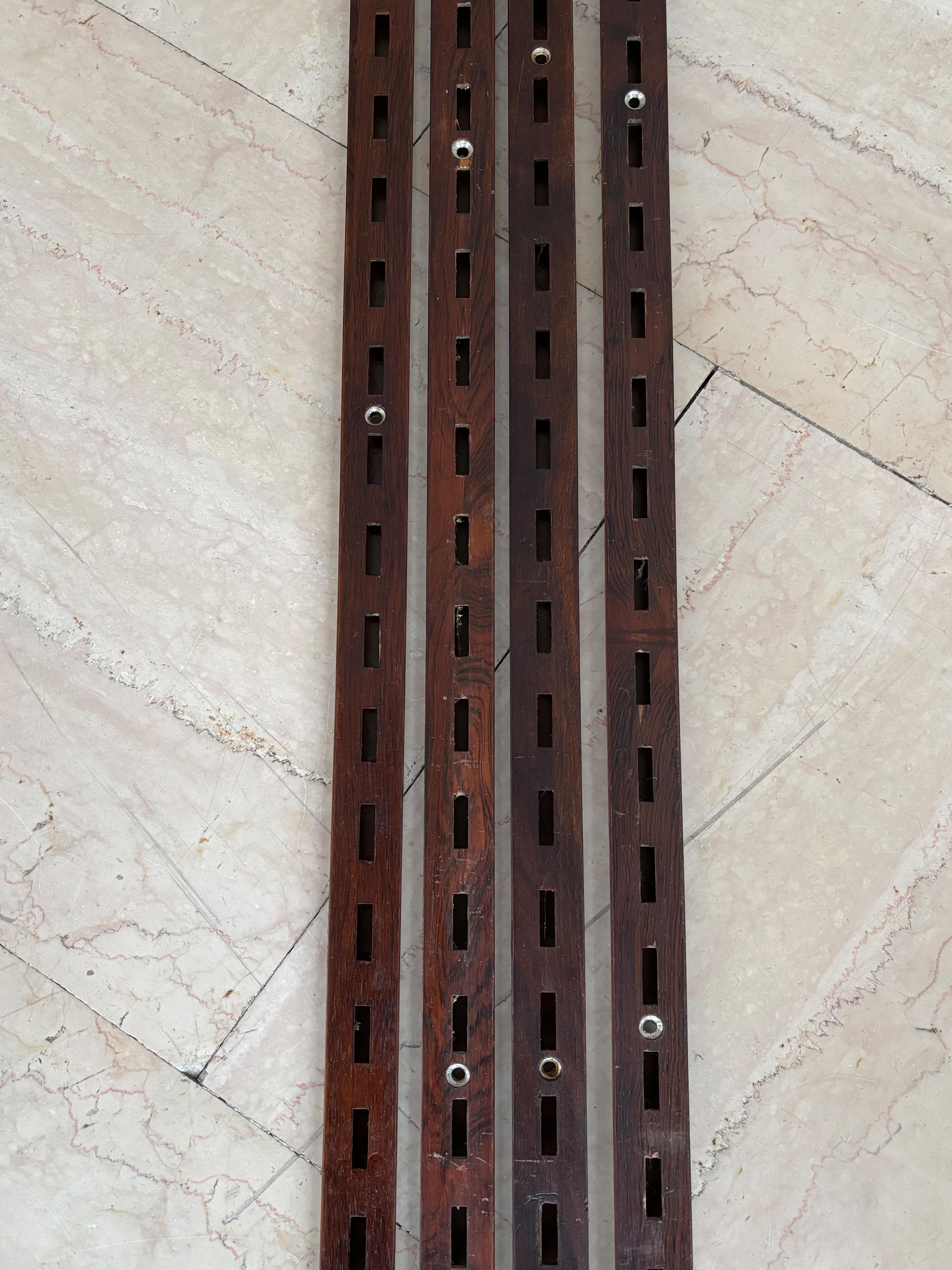 Kai Kristiansen MidCentury Scandinavian Dark Wood Shelves System Fm Møbler 1960s 7