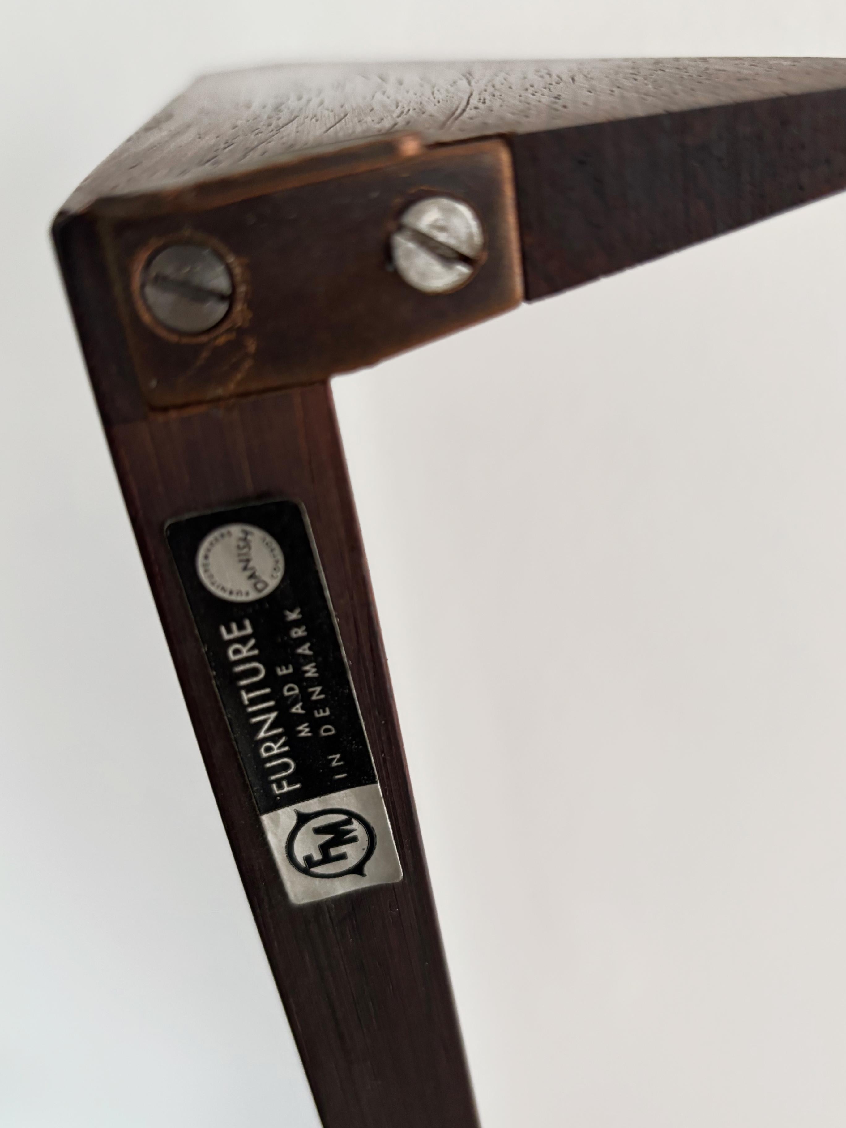 Kai Kristiansen MidCentury Scandinavian Dark Wood Shelves System Fm Møbler 1960s 8