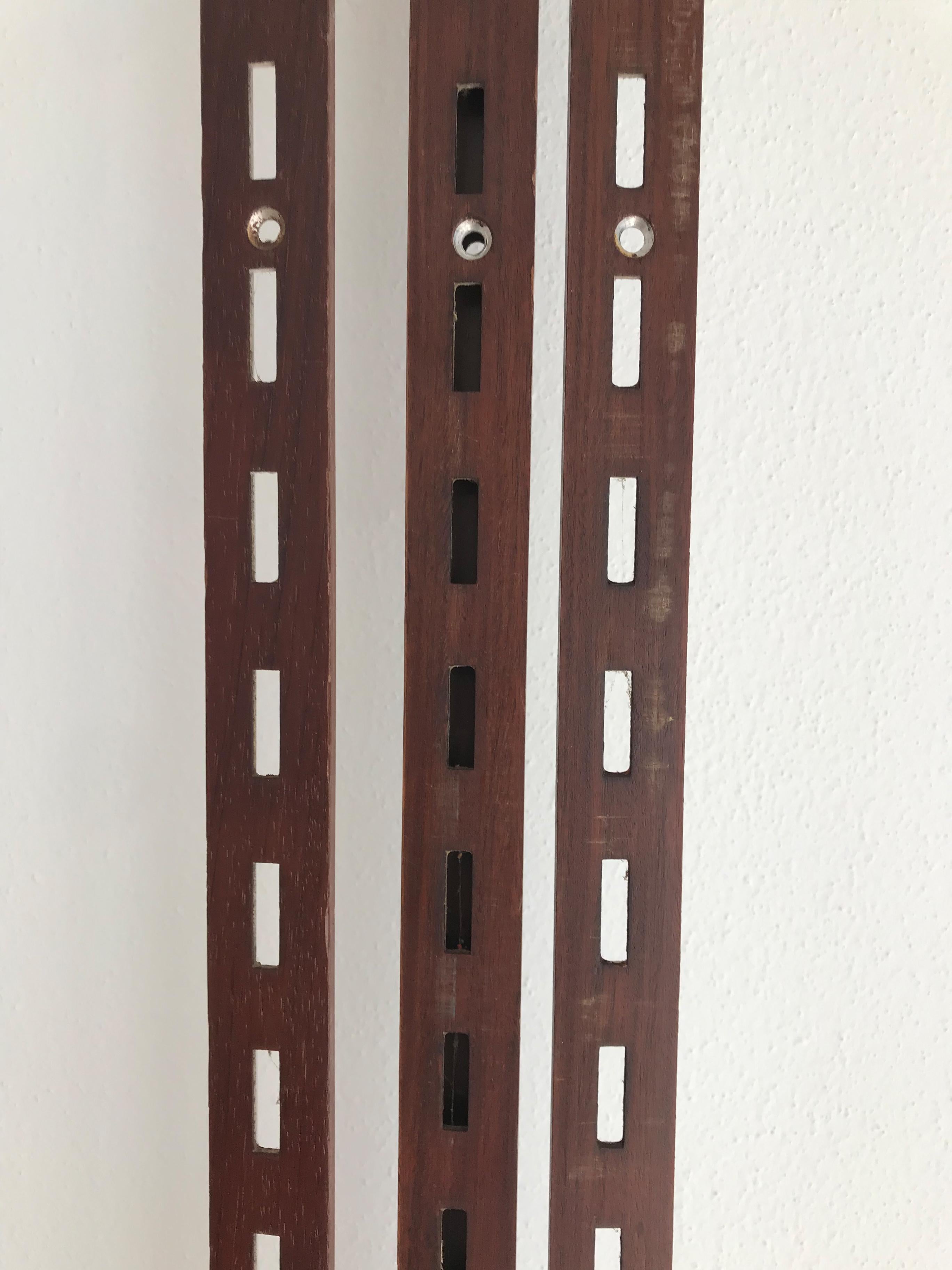 Kai Kristiansen MidCentury Scandinavian Dark Wood Shelves System Fm Møbler 1960s For Sale 10