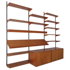 Kai Kristiansen Midcentury Scandinavian Teak Oak Shelves System FM Møbler, 1960s