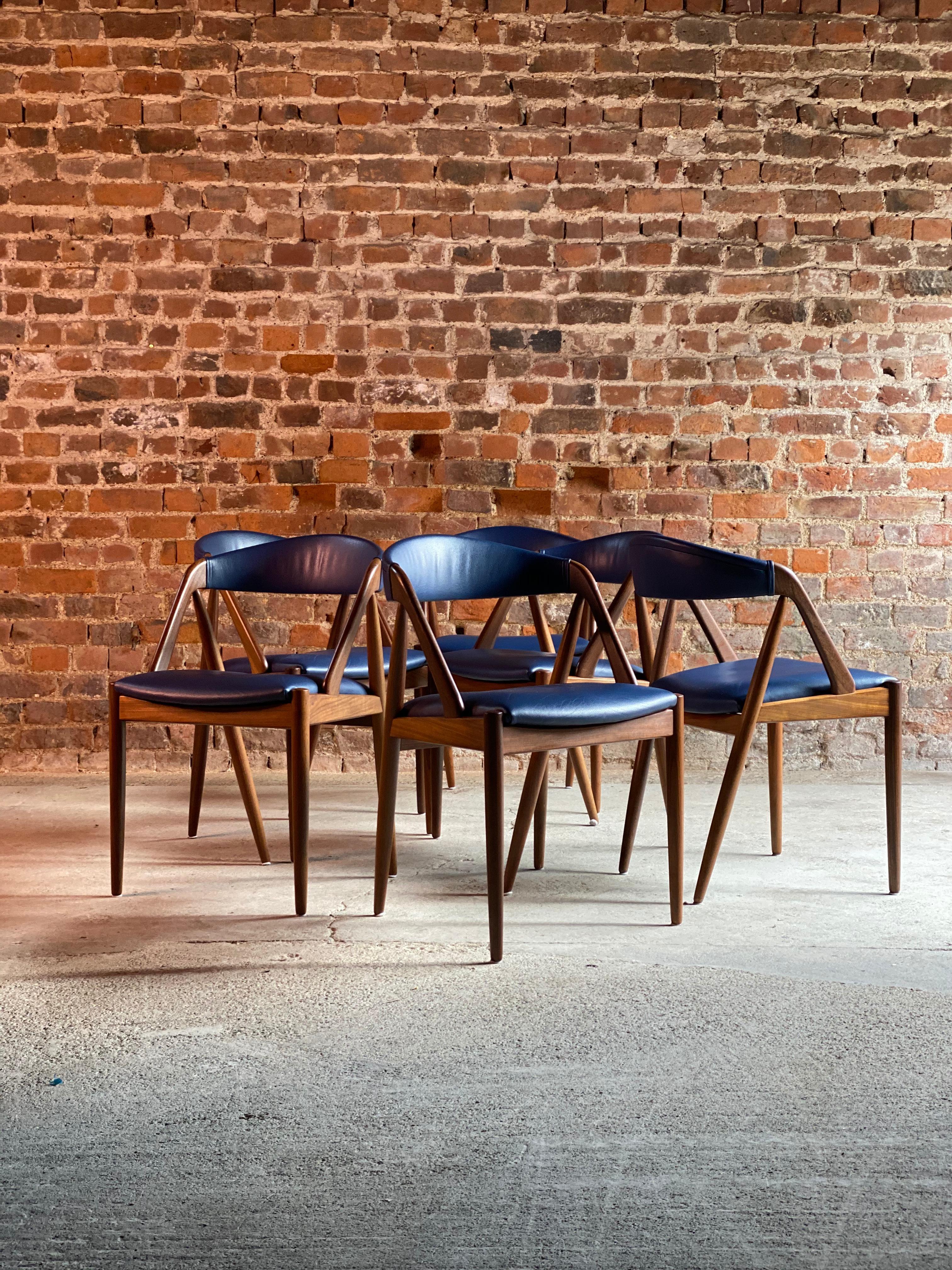 Kai Kristiansen Model 31 Dining Chairs Afromosia Teak Set of Six, Denmark, 1960s 3