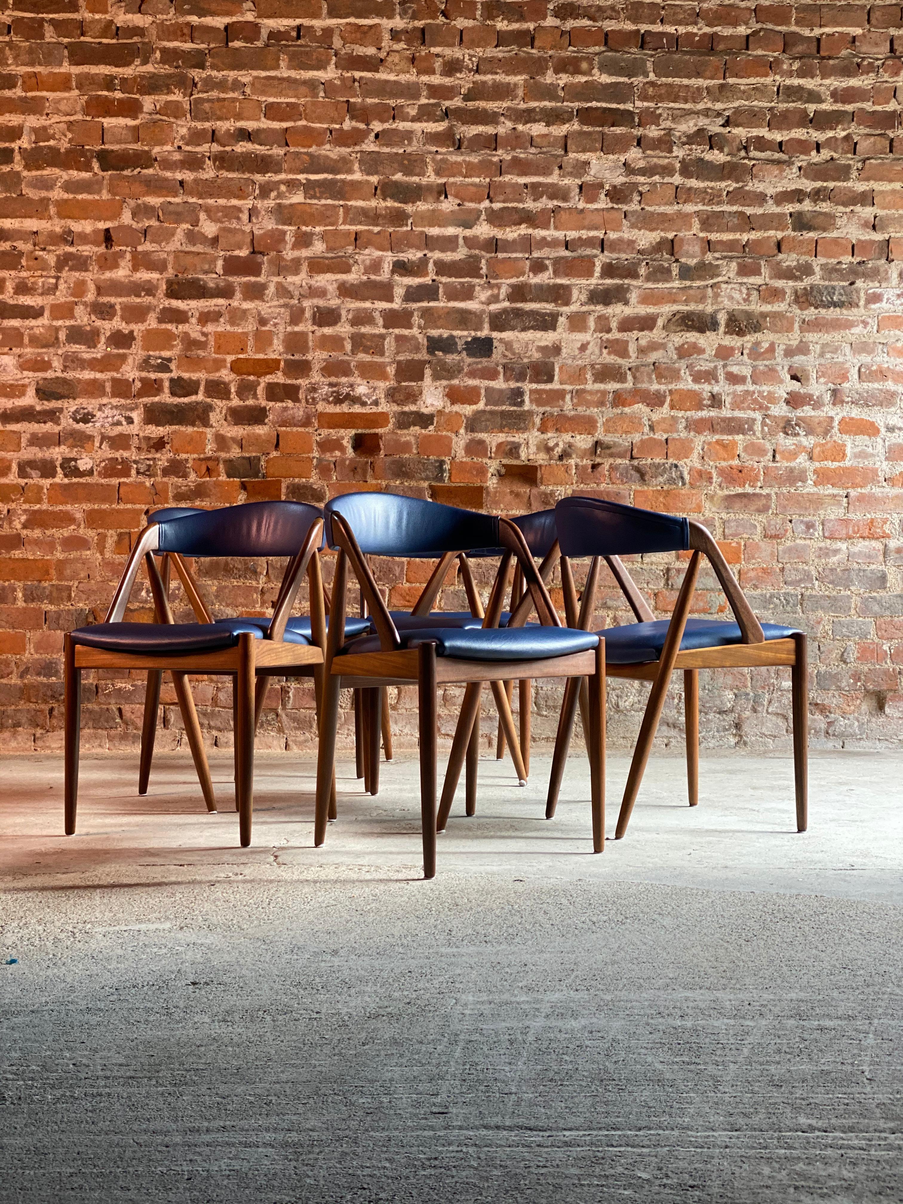 Kai Kristiansen Model 31 Dining Chairs Afromosia Teak Set of Six, Denmark, 1960s 4