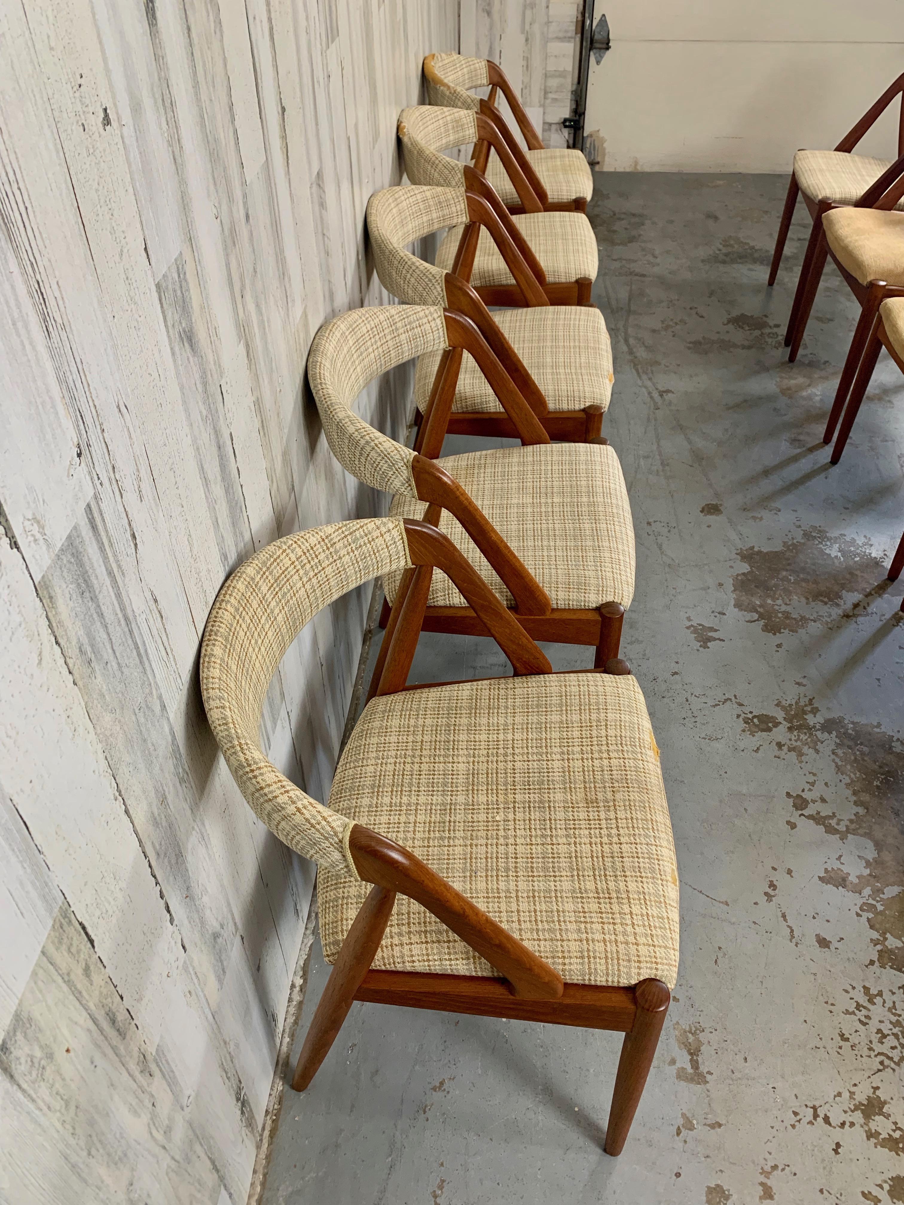 Kai Kristiansen Model 31 for Schou Andersen. Set of Ten In Good Condition In Denton, TX