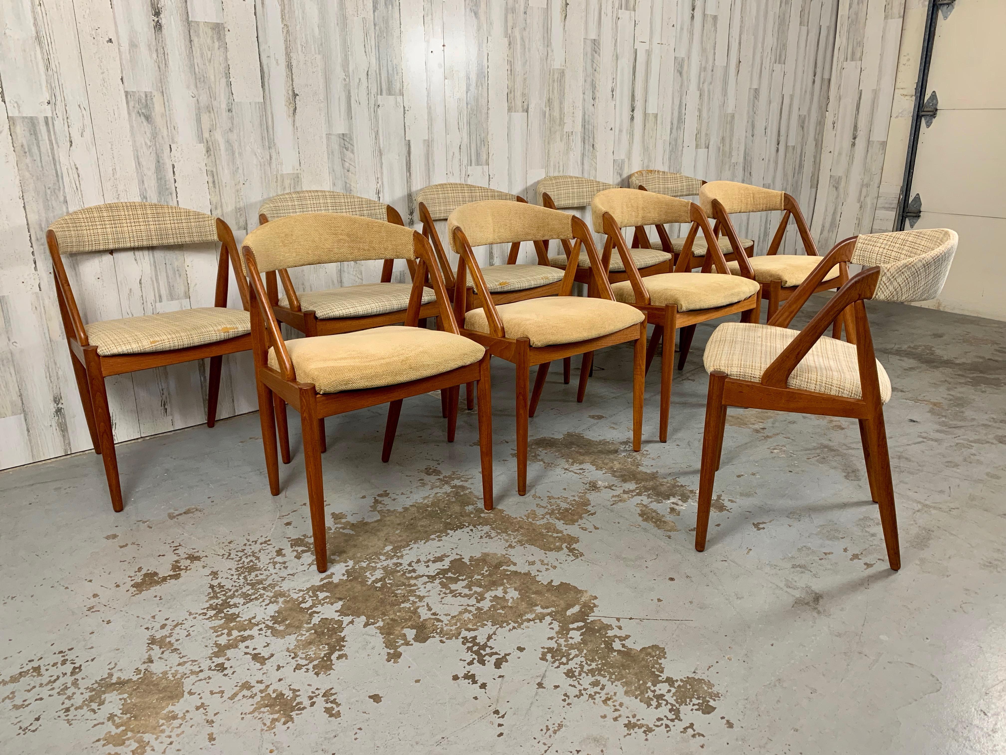 20th Century Kai Kristiansen Model 31 for Schou Andersen. Set of Ten