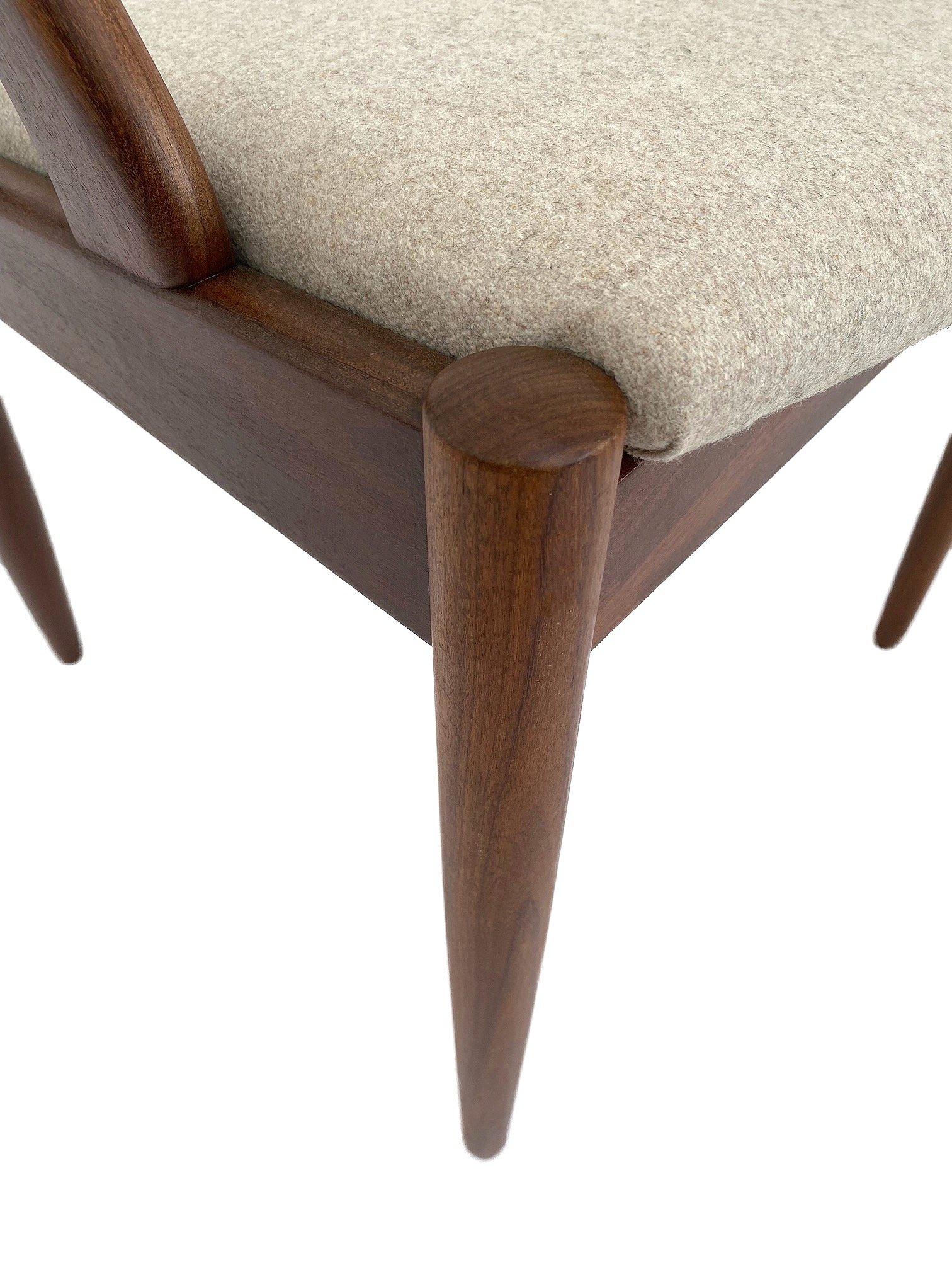 Kai Kristiansen Model 31 for Shou Andersen Teak and Cream Wool Desk Chair 4