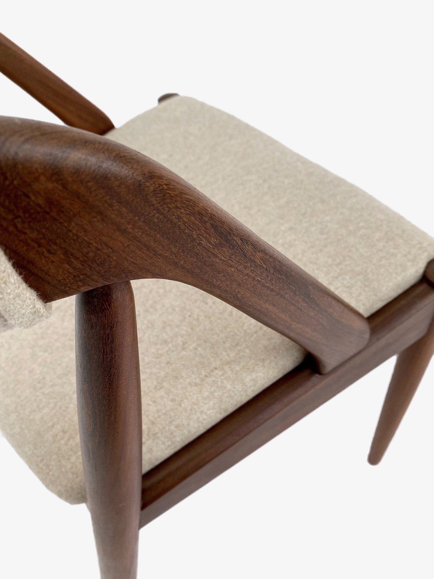 Kai Kristiansen Model 31 for Shou Andersen Teak and Cream Wool Desk Chair 9