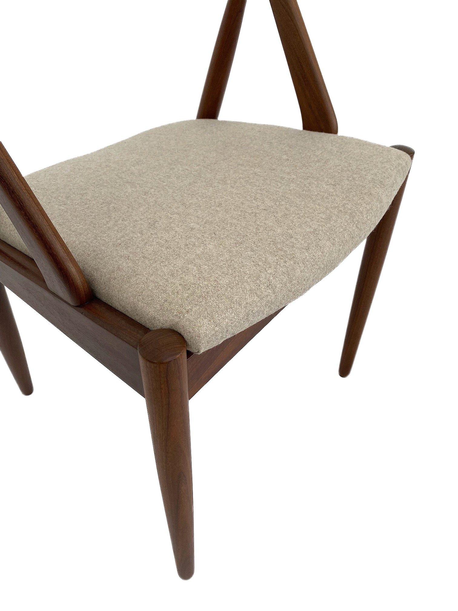 Kai Kristiansen Model 31 for Shou Andersen Teak and Cream Wool Desk Chair 10