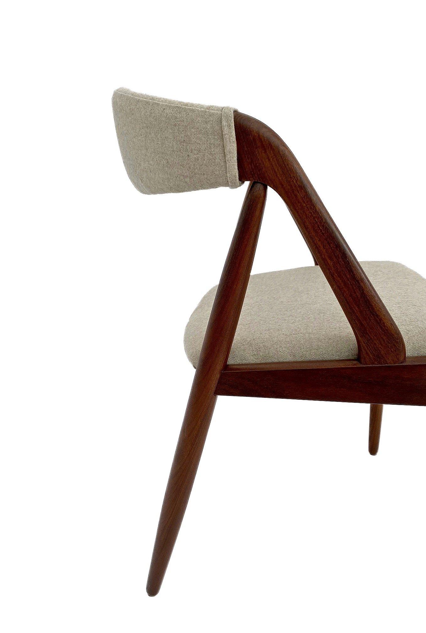 Kai Kristiansen Model 31 for Shou Andersen Teak and Cream Wool Desk Chair 11