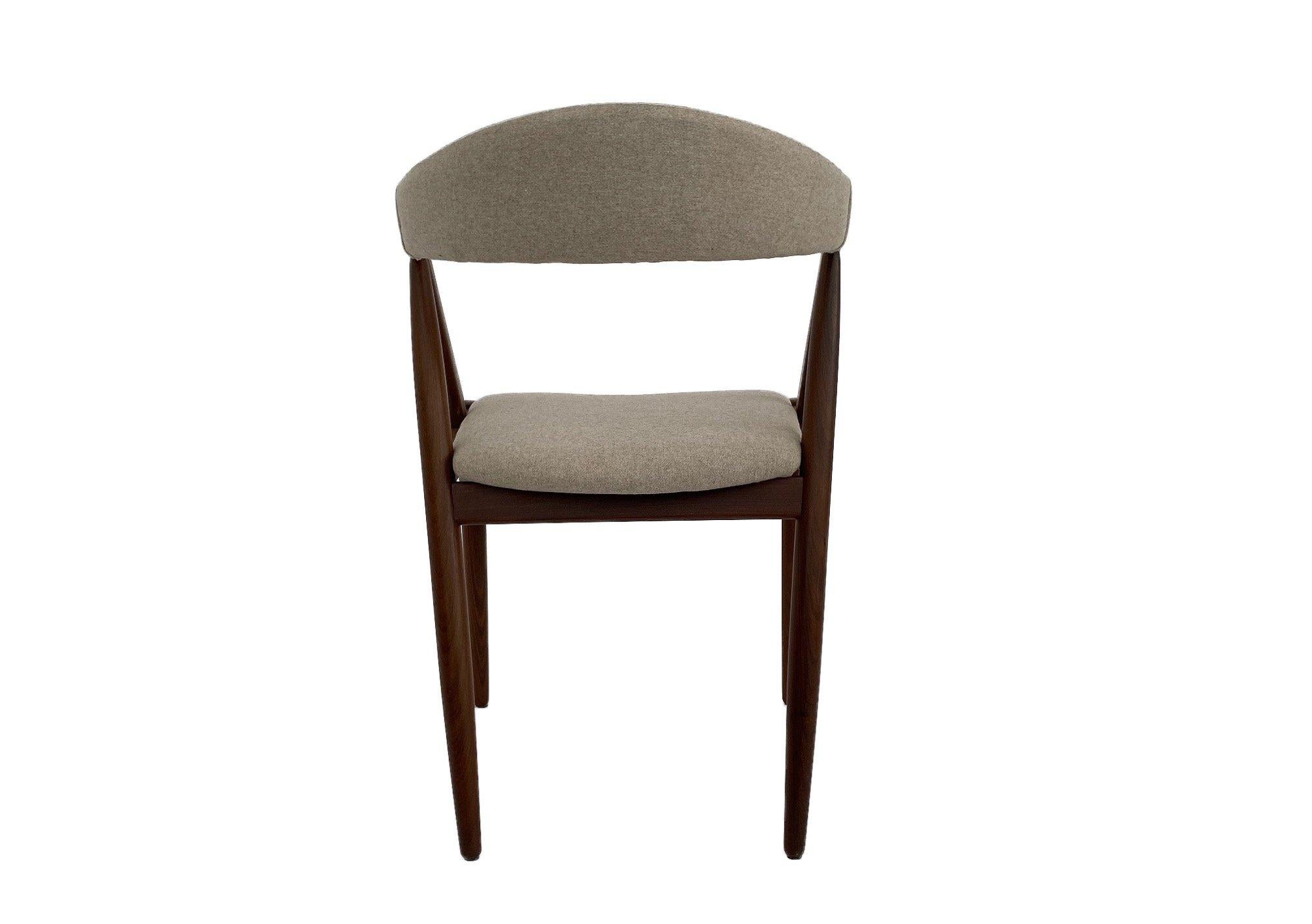 20th Century Kai Kristiansen Model 31 for Shou Andersen Teak and Cream Wool Desk Chair