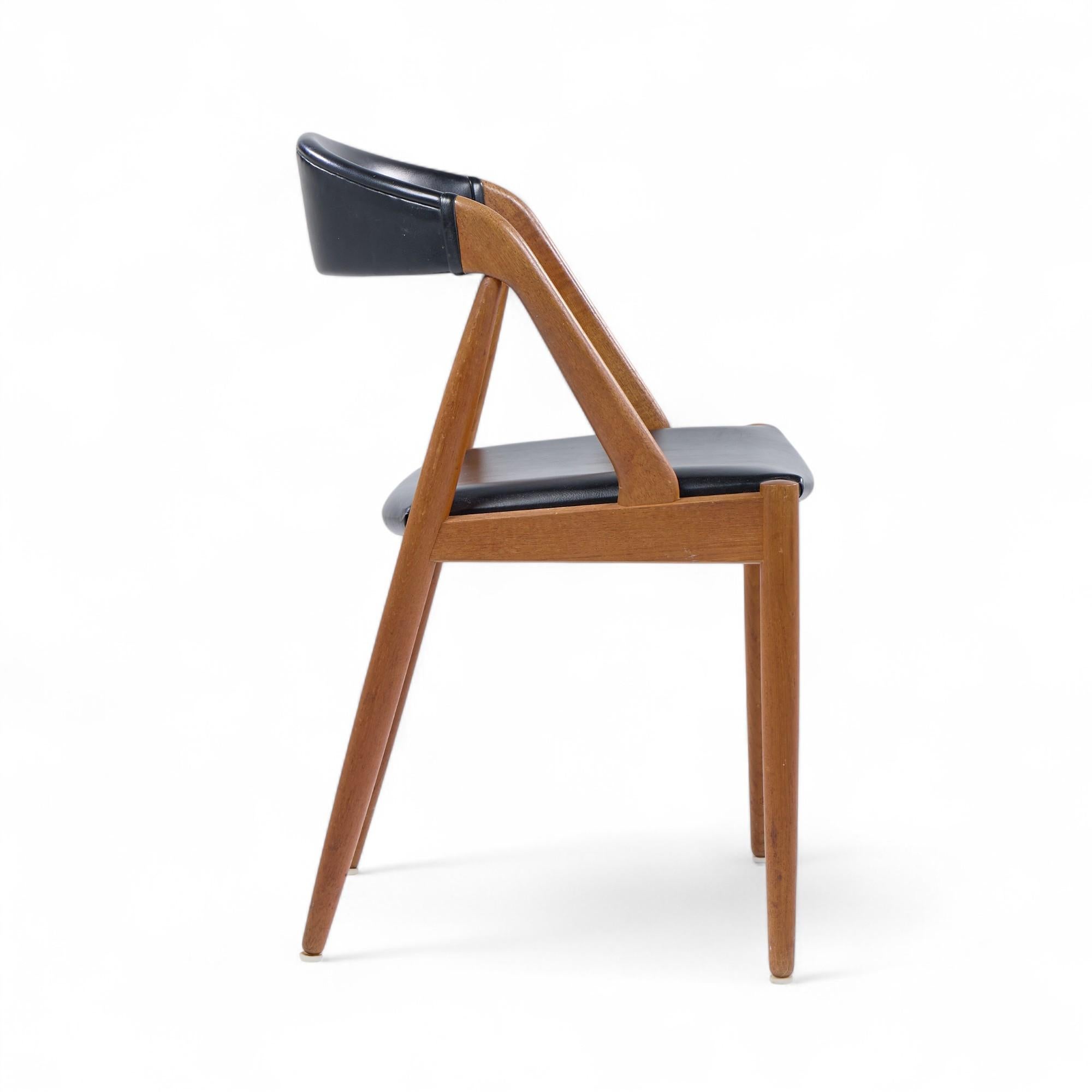 Kai Kristiansen Model 31 Mid Century Danish Teak Dining Chairs - Set of 4 For Sale 5