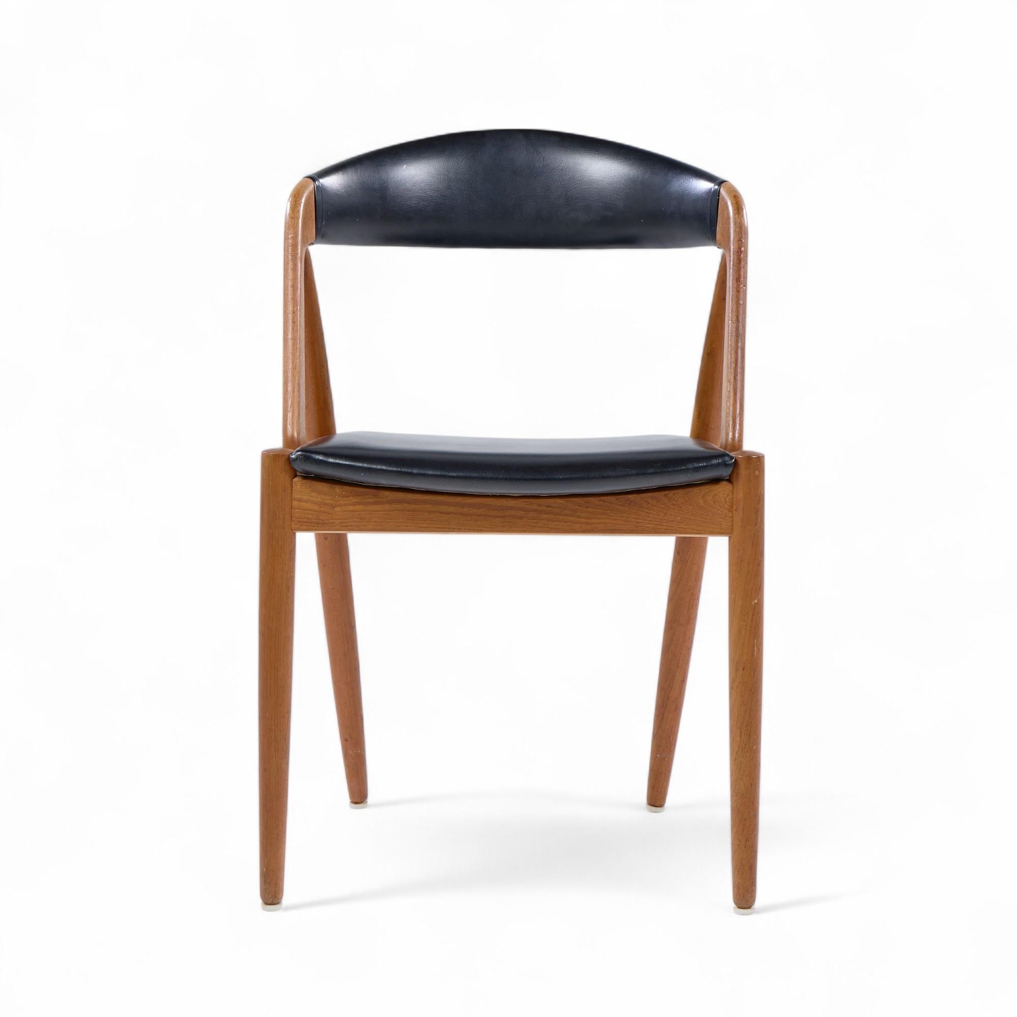 20th Century Kai Kristiansen Model 31 Mid Century Danish Teak Dining Chairs - Set of 4 For Sale