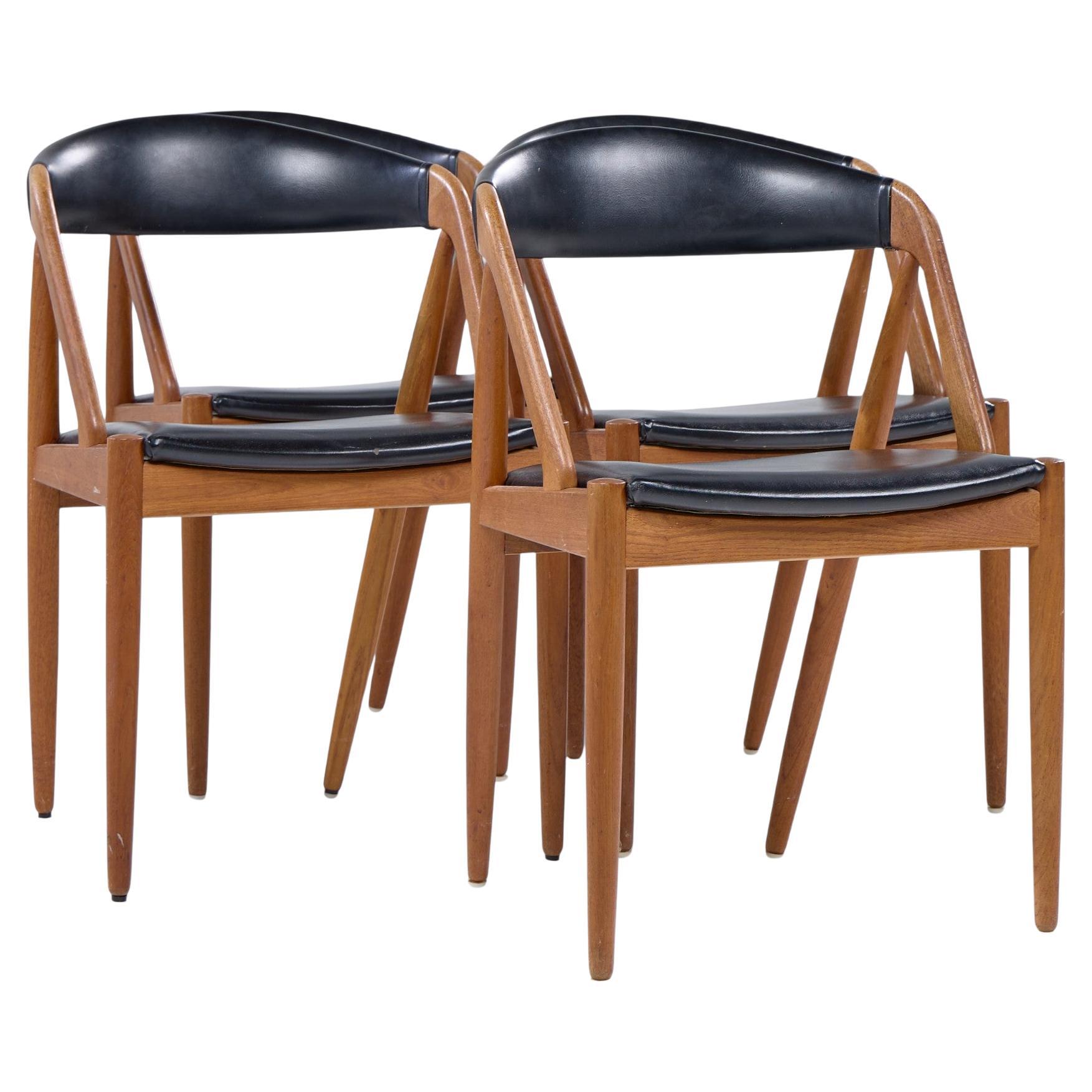 Kai Kristiansen Model 31 Mid Century Danish Teak Dining Chairs - Set of 4 For Sale