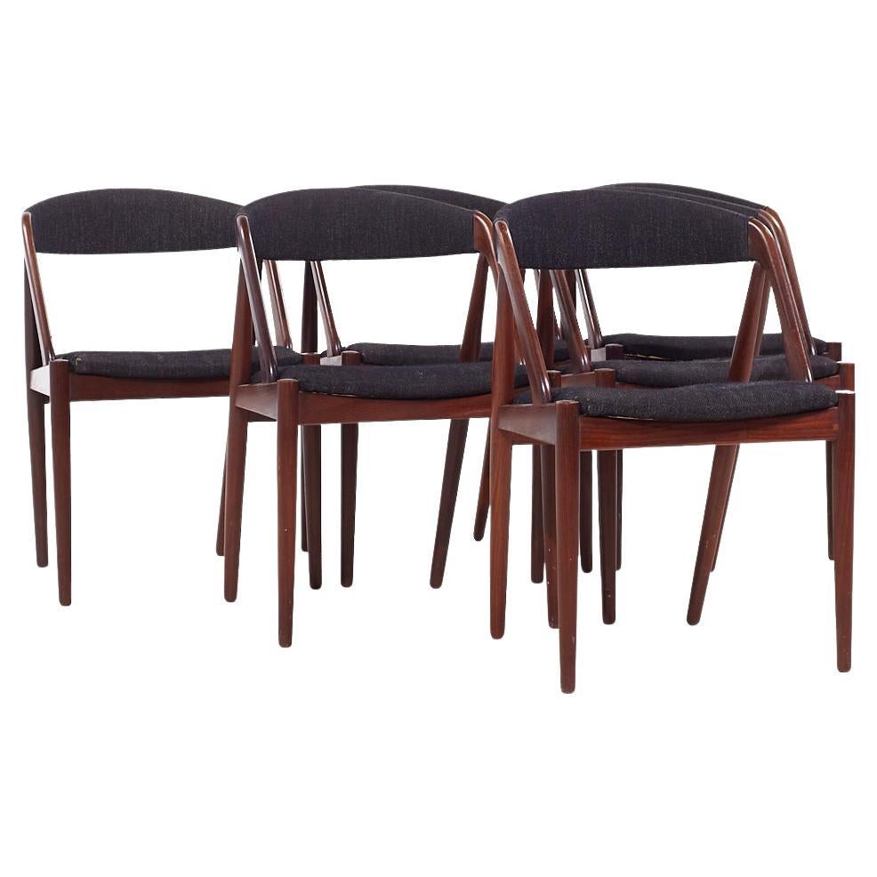 Kai Kristiansen Modell 31 Dänische Teakholz-Esszimmerstühle aus der Mitte des Jahrhunderts - 6er-Set