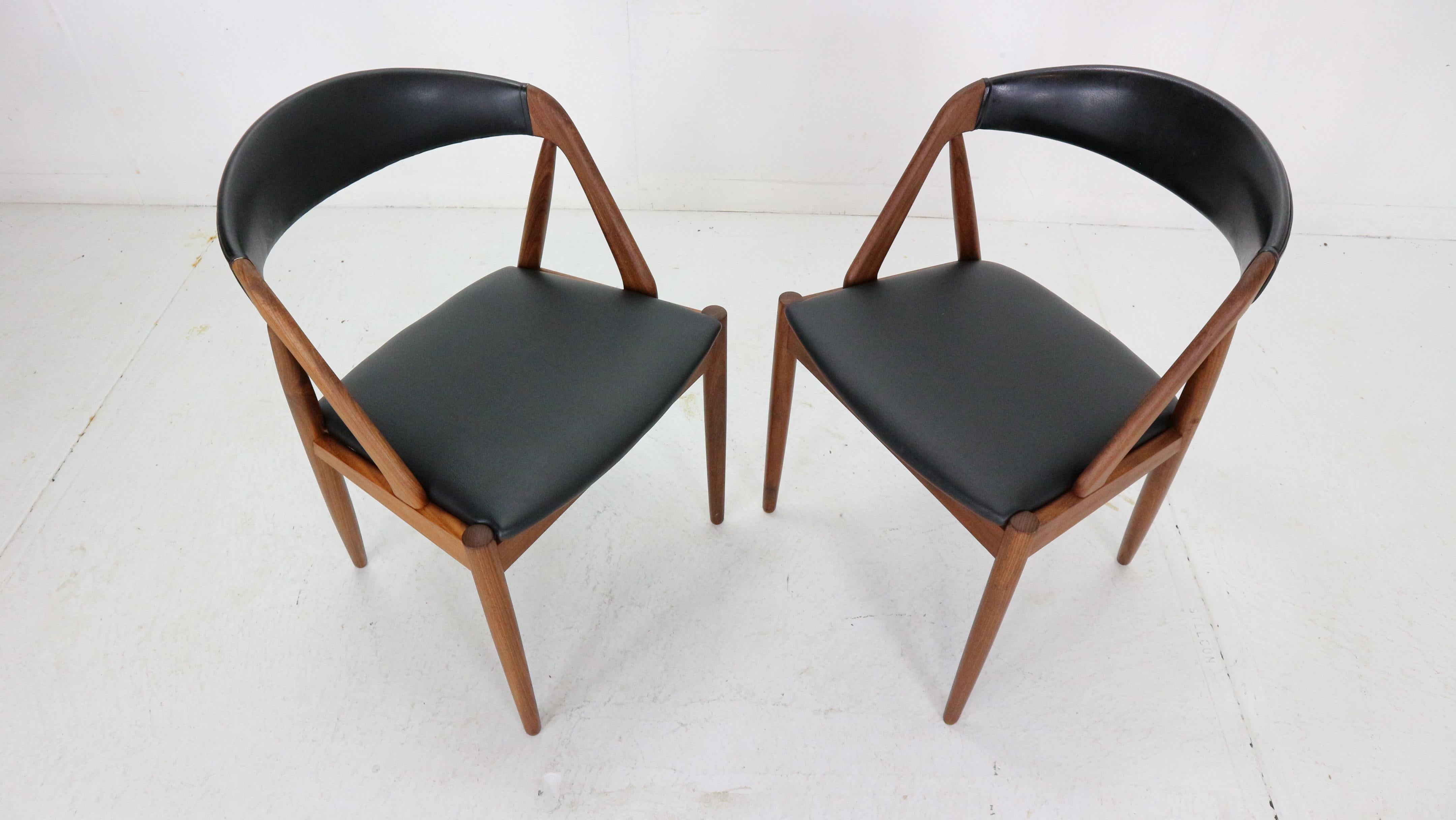 Kai Kristiansen Model 31 Set of 4 Teak 'a' Frame Chairs for Schou Andersen, 1960 3