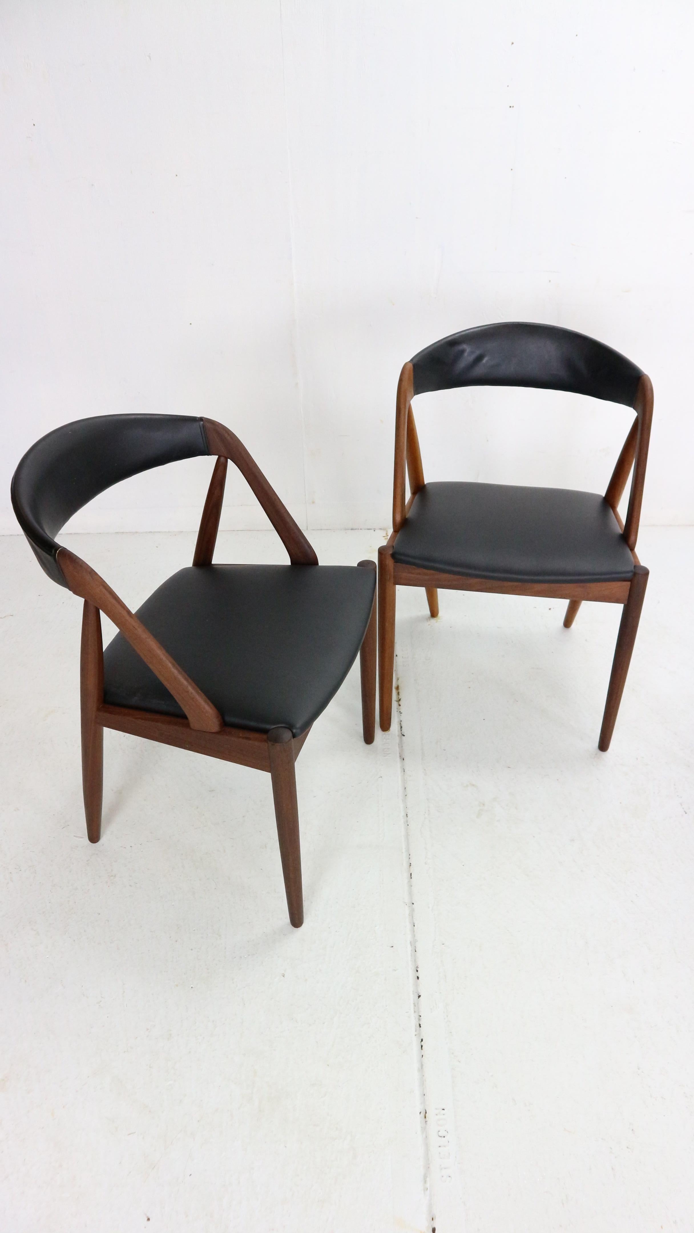 Kai Kristiansen Model 31 Set of 4 Teak 'a' Frame Chairs for Schou Andersen, 1960 4