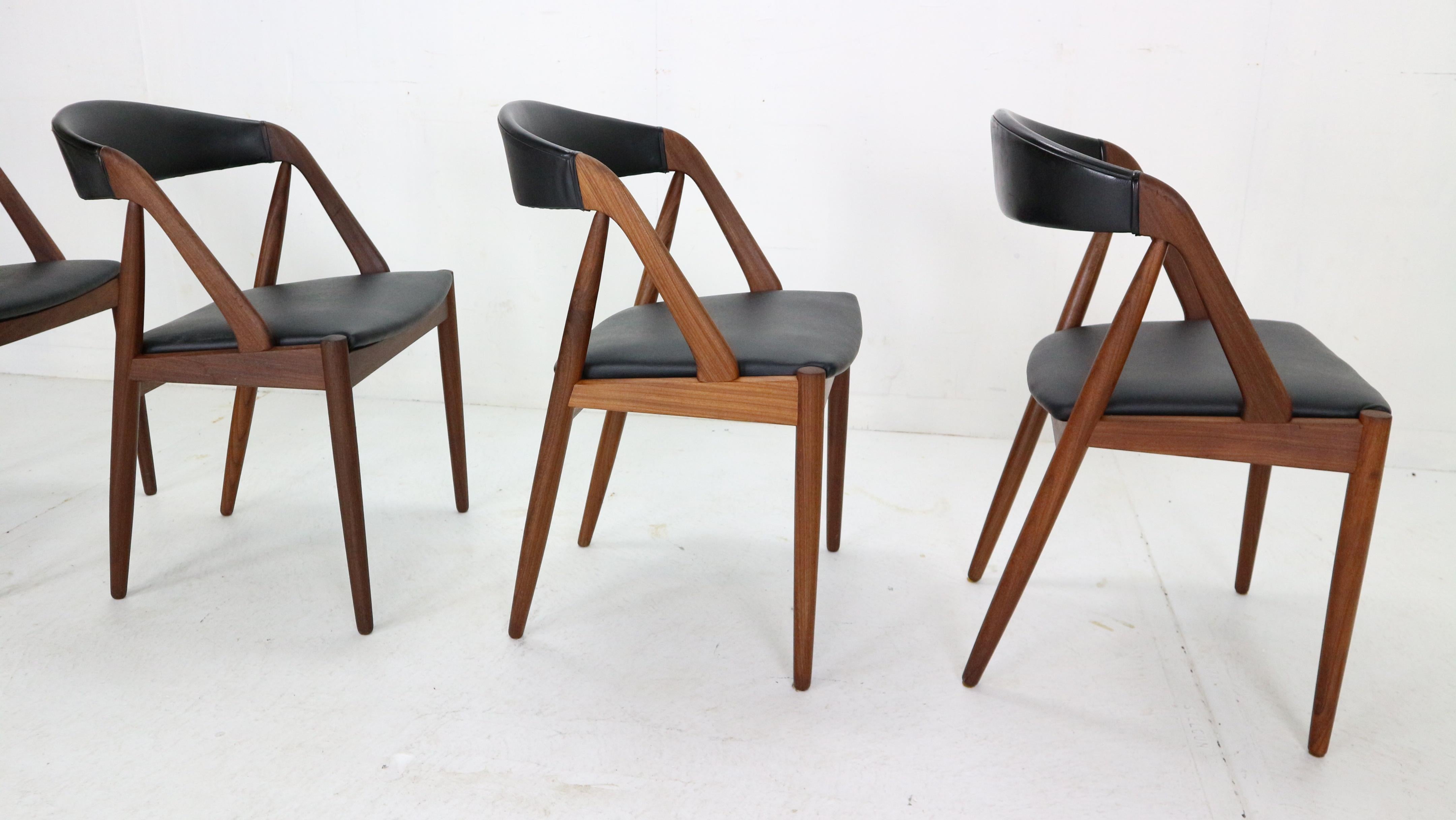 Kai Kristiansen Model 31 Set of 4 Teak 'a' Frame Chairs for Schou Andersen, 1960 2