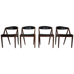 Vintage Kai Kristiansen Model 31 Set of 4 Teak 'a' Frame Chairs for Schou Andersen, 1960