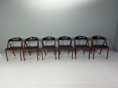 Kai Kristiansen Model 31 Set of 6 Teak 'a' Frame Chairs for Schou Andersen, 1960