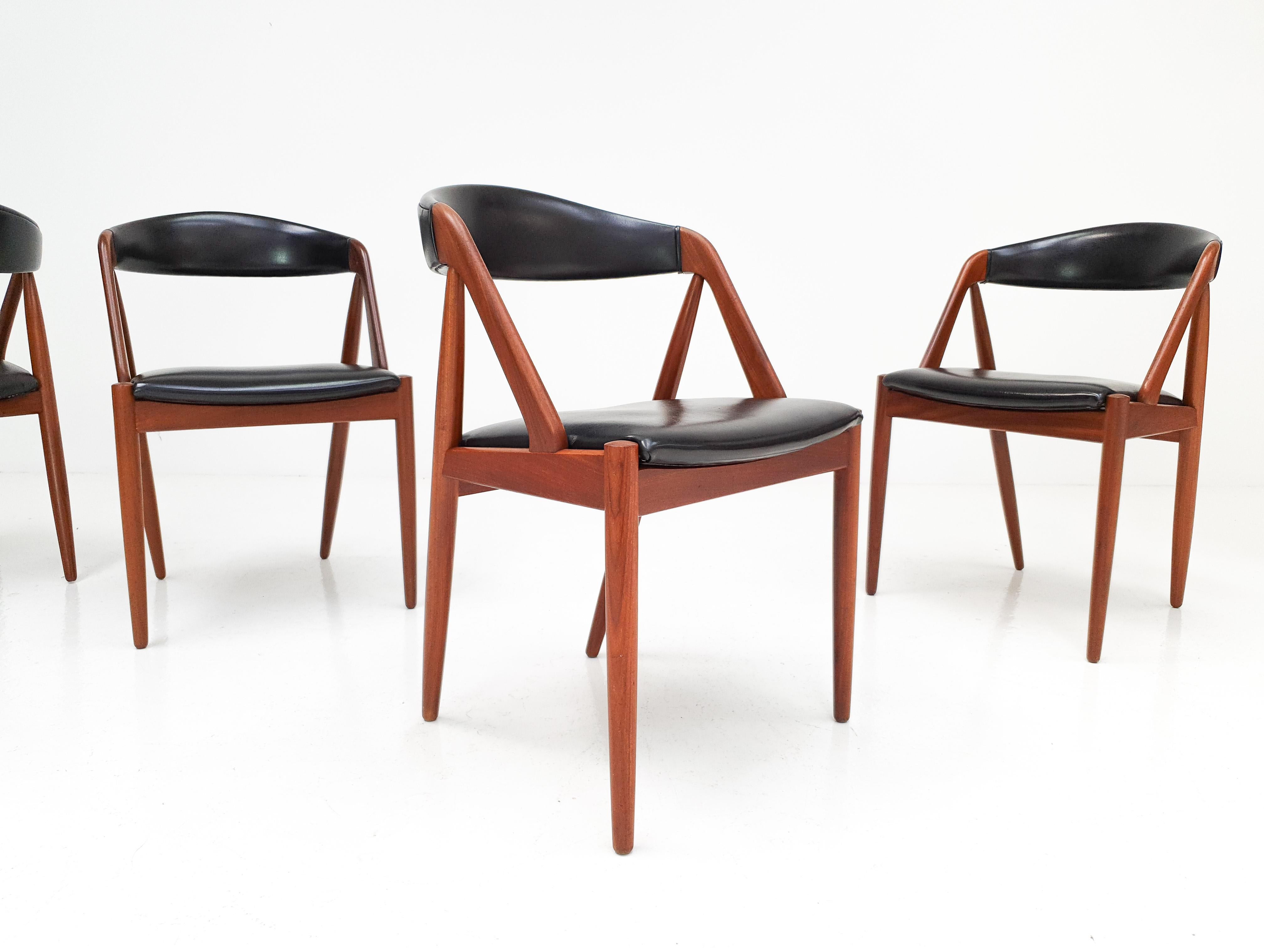 Kai Kristiansen Model 31 Teak 'a' Frame Chairs for Schou Andersen, 1960s 4