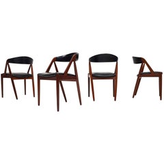 Kai Kristiansen Model 31 Teak 'a' Frame Chairs for Schou Andersen, 1960s