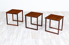 Kai Kristiansen Model-33 Rosewood Interlocking Cube Nesting Tables