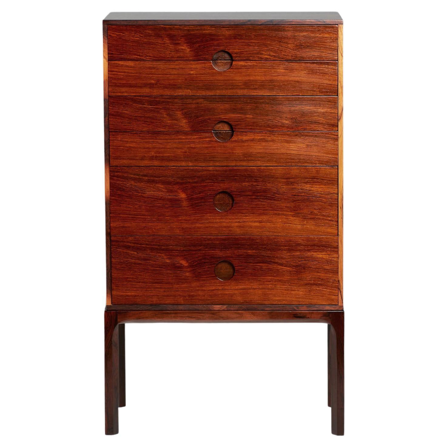 Kai Kristiansen Model 385 Tallboy Chest, Rosewood For Sale