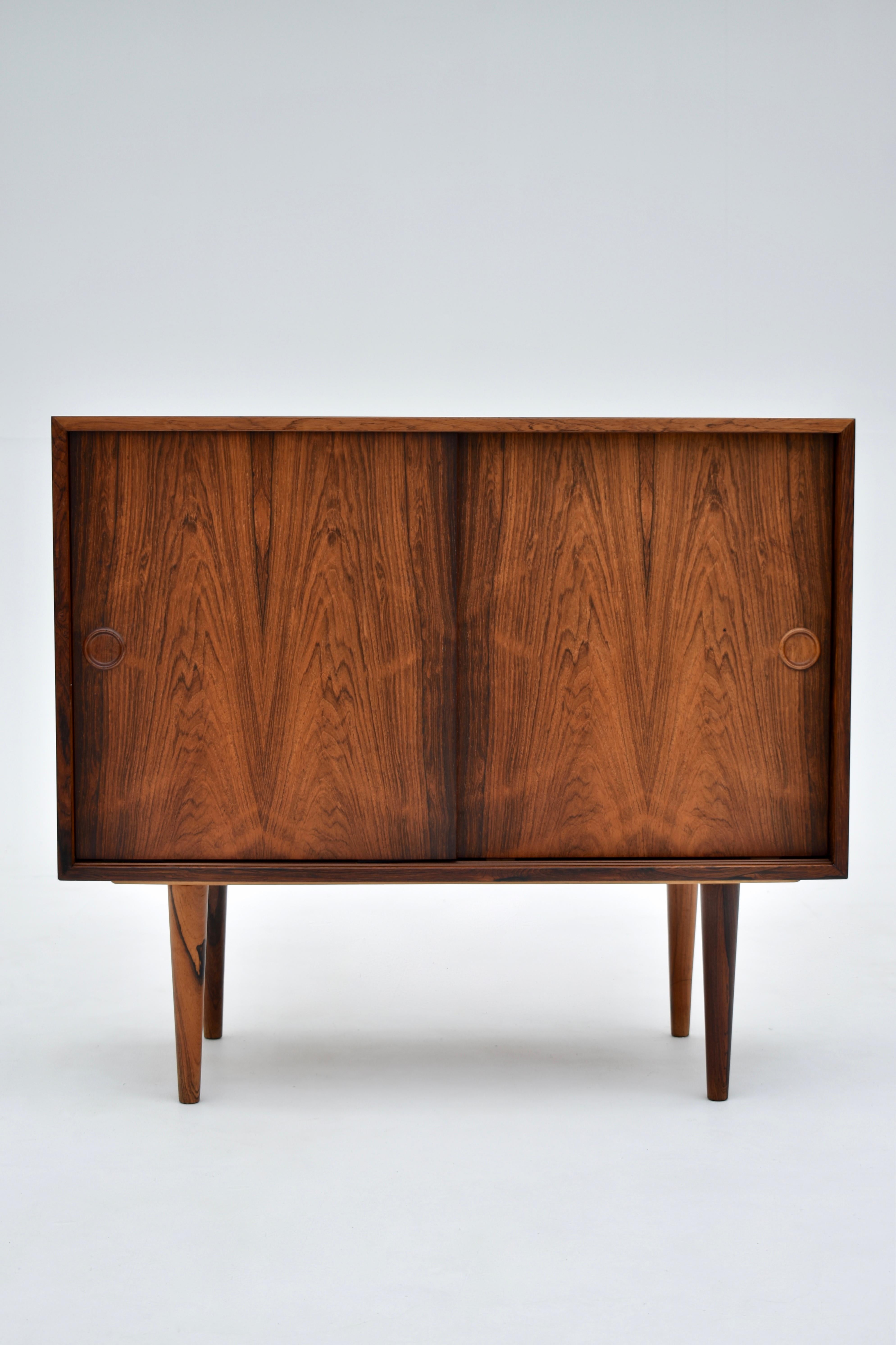 Scandinavian Modern Kai Kristiansen Model 41 Brazilian Rosewood Cabinet for Feldballes Møbelfabrik