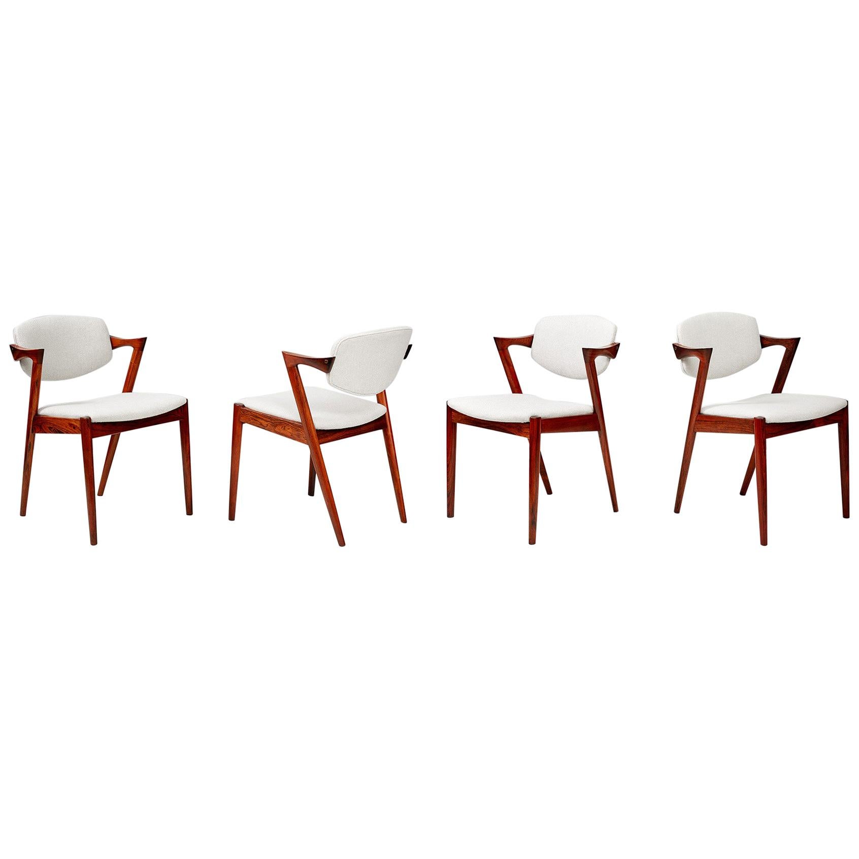 Kai Kristiansen Model 42 Dining Chairs, Rosewood