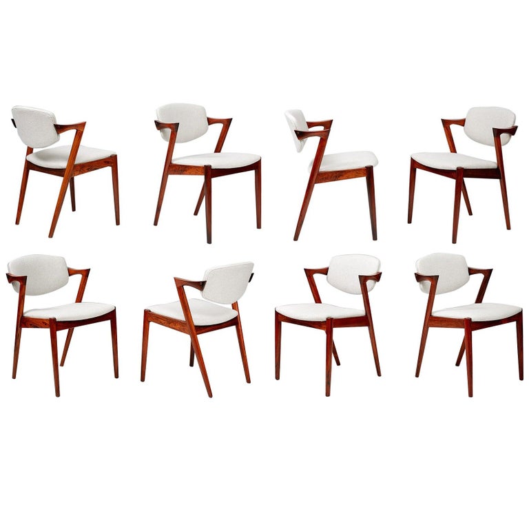 Kai Kristiansen Model 42 Dining Chairs, Rosewood For Sale