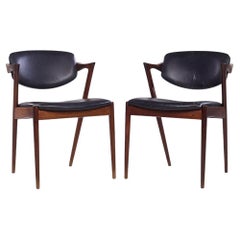Kai Kristiansen Modelo 42 Sillas de comedor danesas de palisandro de mediados de siglo - Pareja
