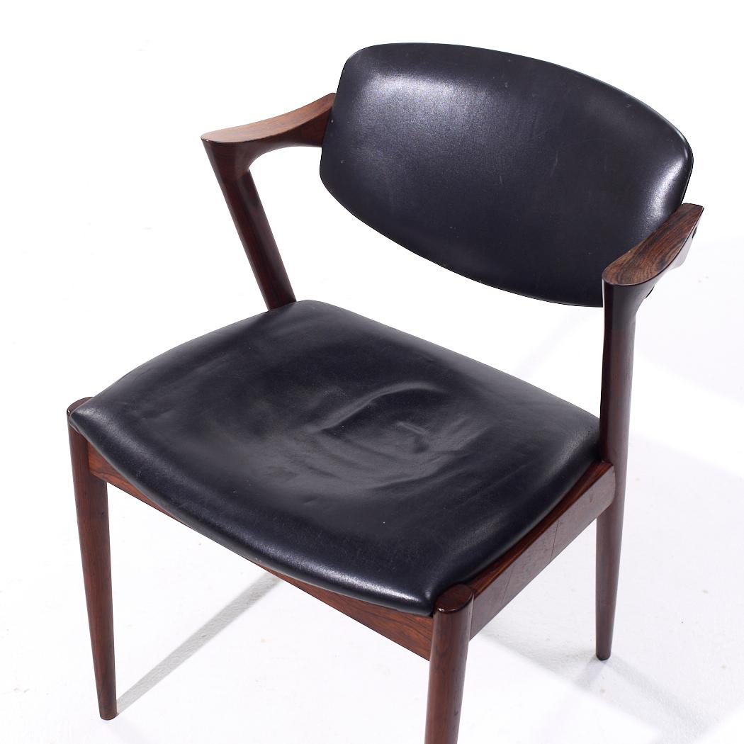 Kai Kristiansen Modell 42 Mid Century Danish Rosewood Esszimmerstühle - 6er Set im Angebot 3