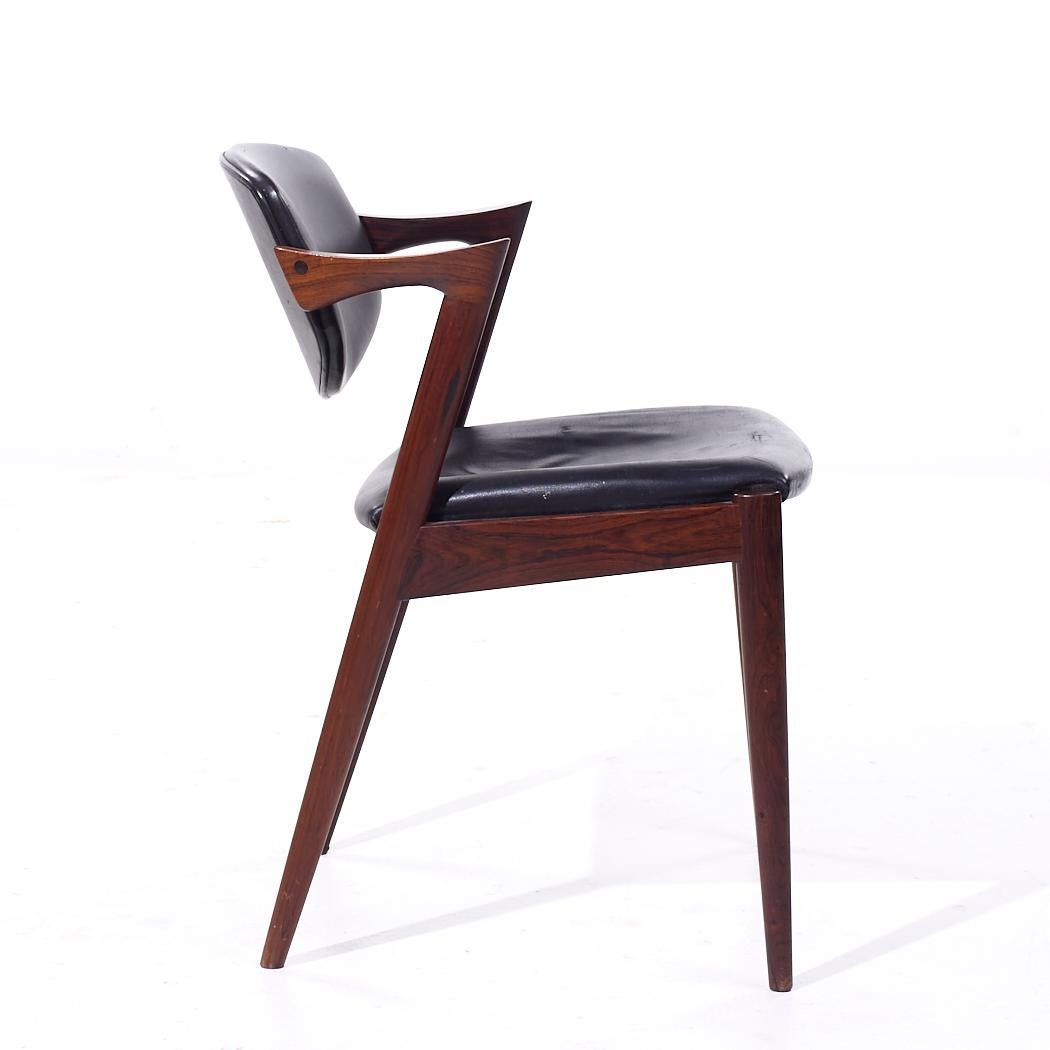 Kai Kristiansen Modell 42 Mid Century Danish Rosewood Esszimmerstühle - 6er Set im Angebot 2