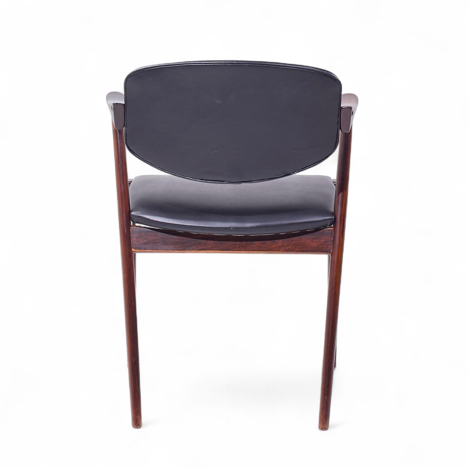 Kai Kristiansen Model 42 Chaises Z en bois de rose danoises du milieu du siècle - Lot de 6 en vente 1