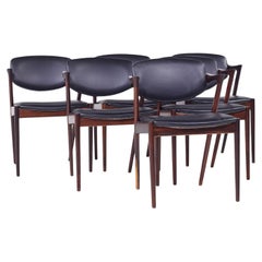 Kai Kristiansen Model 42 Chaises Z en bois de rose danoises du milieu du siècle - Lot de 6