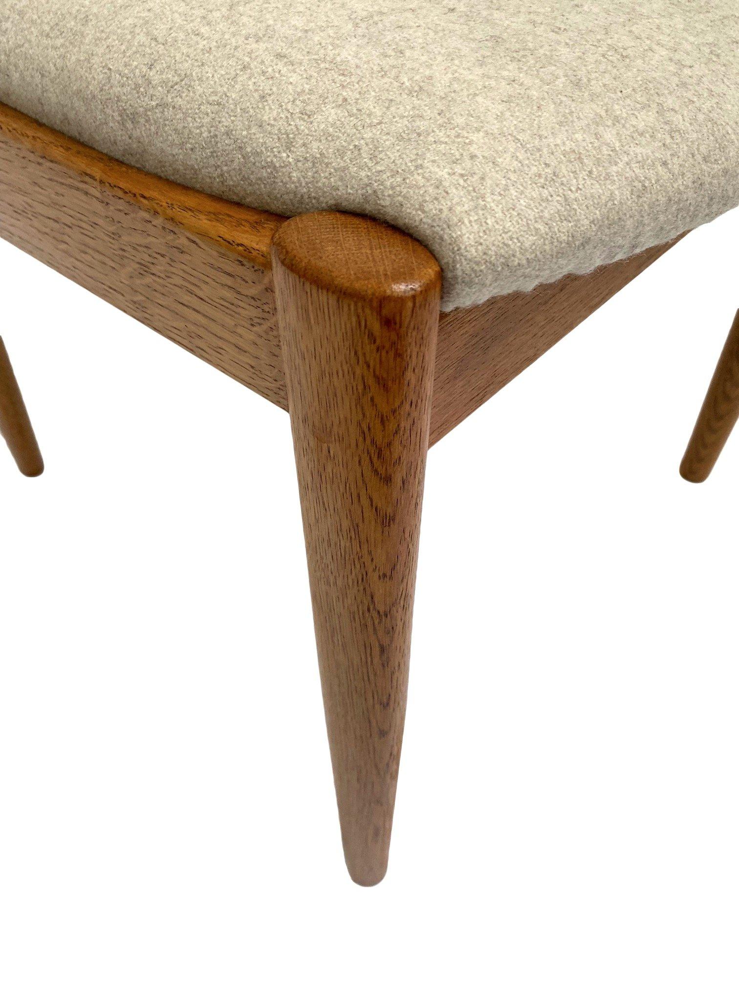 Kai Kristiansen Model 42 Oak and Cream Wool Dining Chair 13