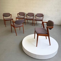 Kai Kristiansen Model 42 Teak Dining Chairs, Set of 6