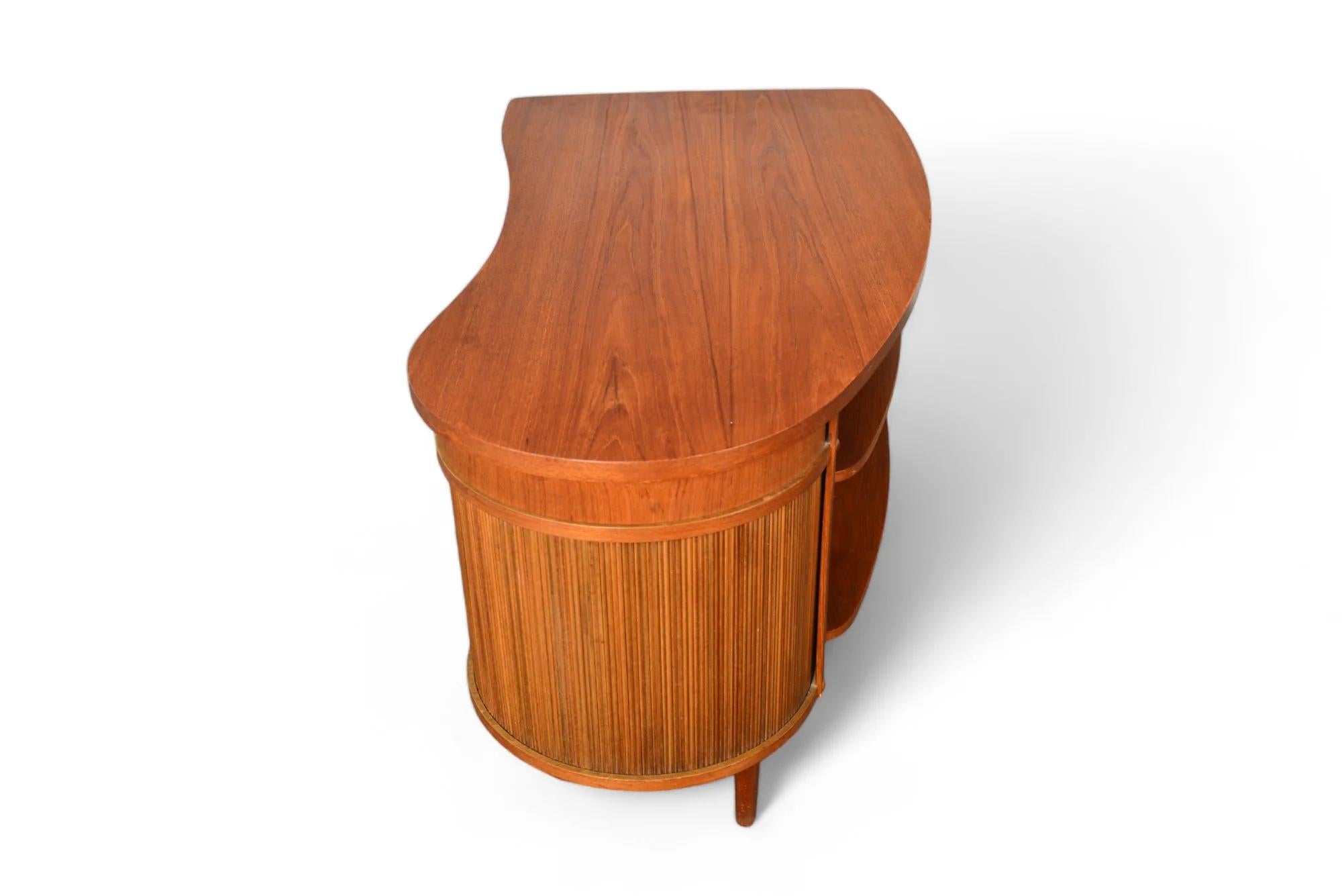 Kai Kristiansen Model 54 Jellybean Desk In Teak With Rotating Bar 7