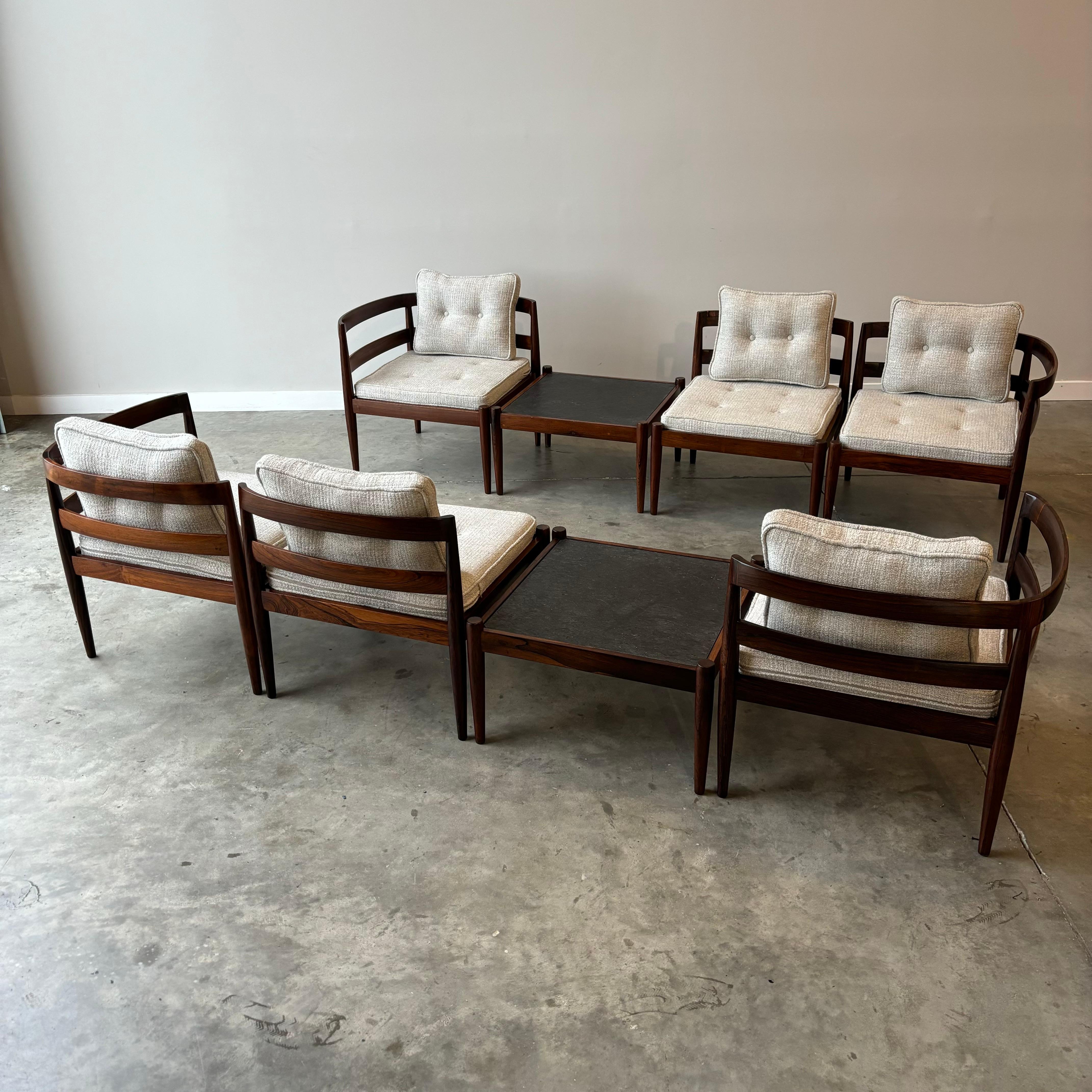 Danish Kai Kristiansen Model Universe Modular Seating Group, Magnus Olesen, 1960s