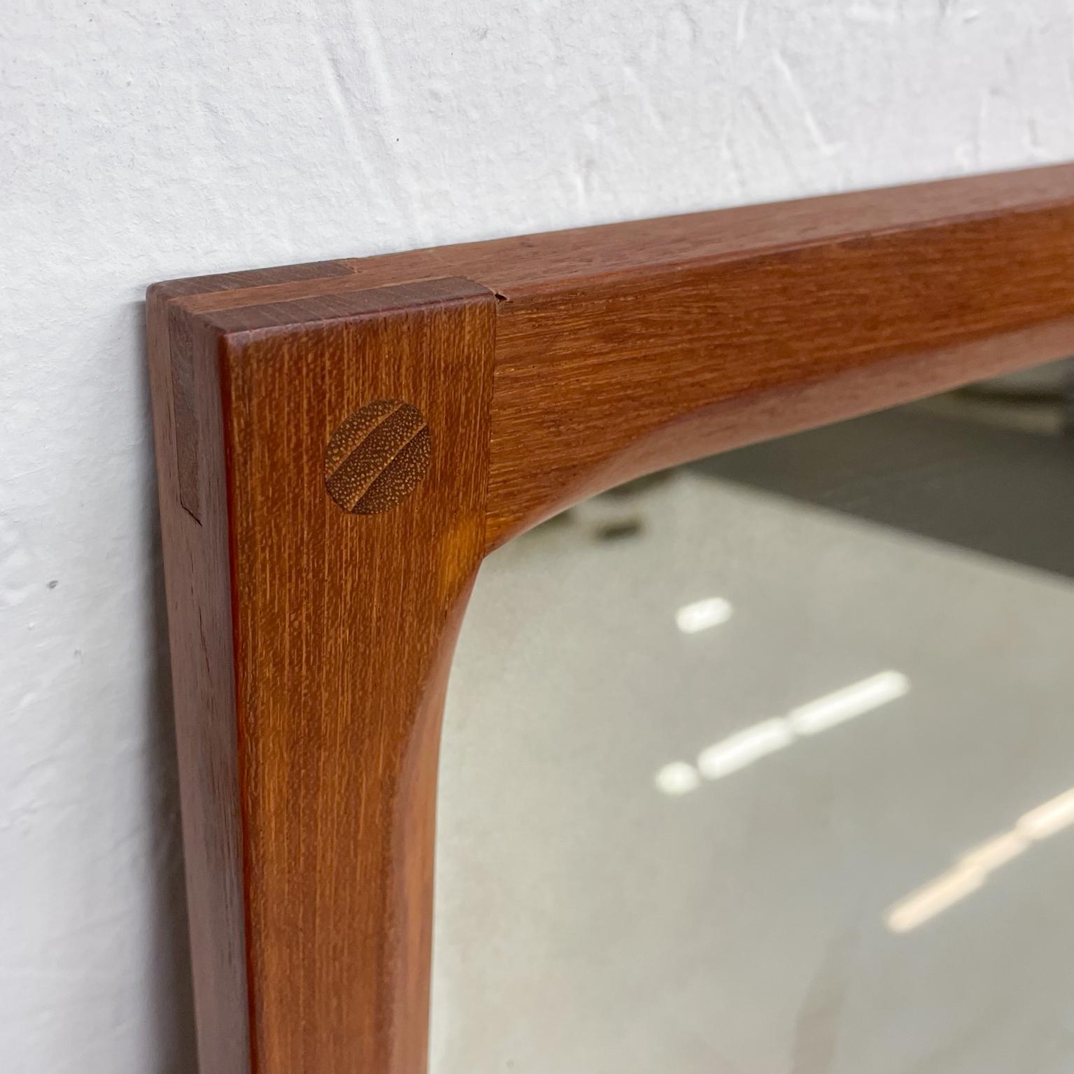 Glass Kai Kristiansen Modern Teak Wall Mirror by Aksel Kjersgaard #168k, Denmark 1960s