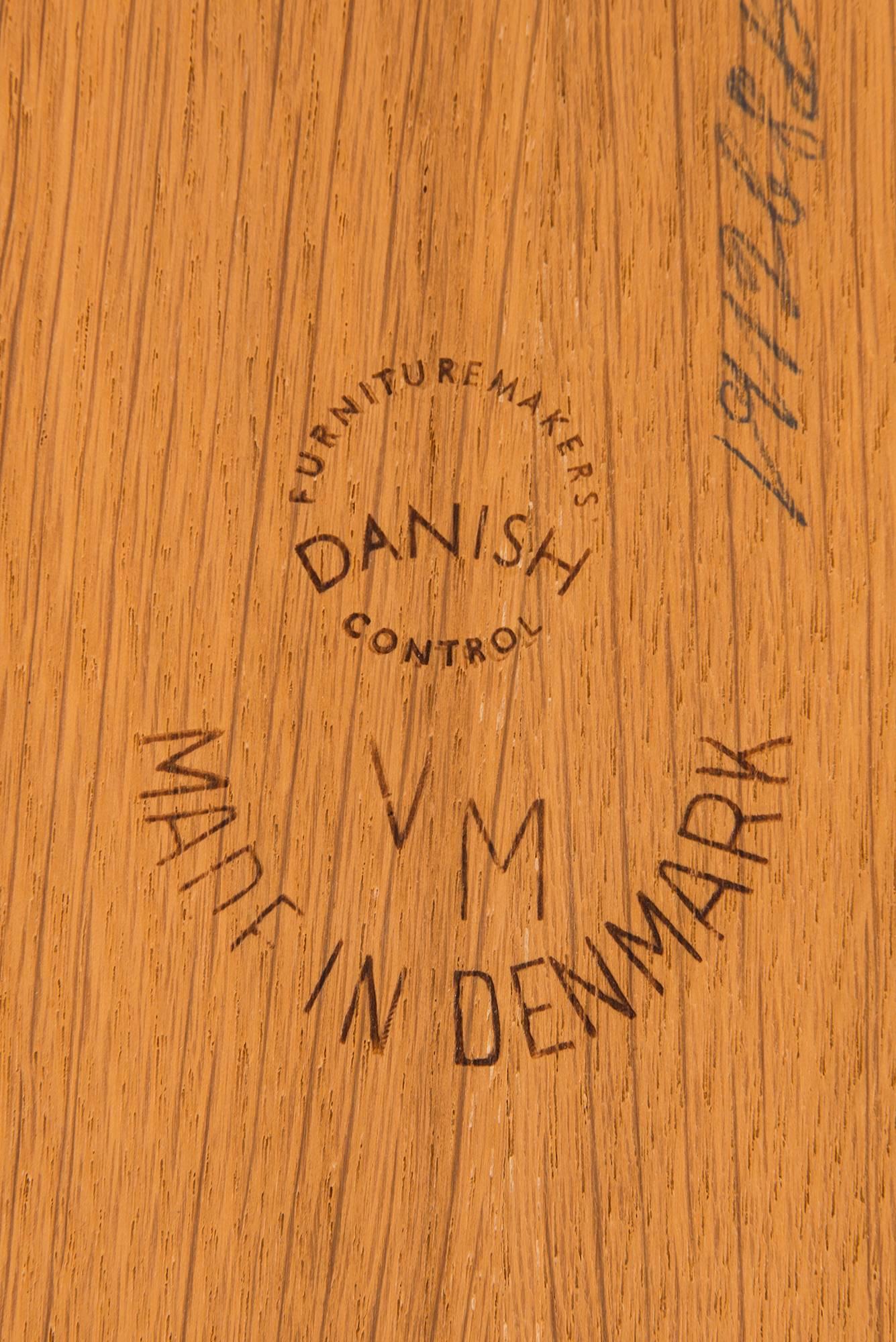 Oak Kai Kristiansen Nesting Table Model 33 by Vildbjerg Møbelfabrik in Denmark For Sale