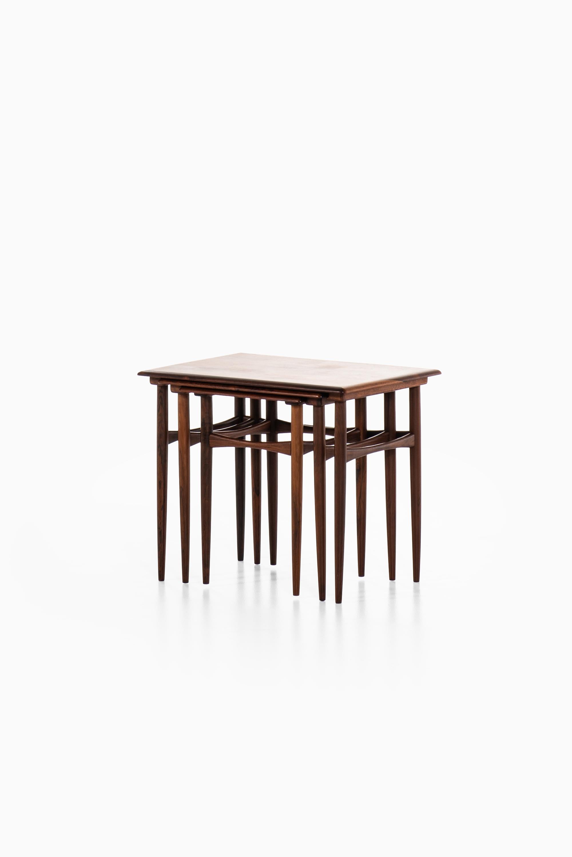 Rare nesting table. Produced by Skovmand & Andersen in Denmark.