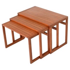 Kai Kristiansen nesting tables teak Vildbjerg Mobelfabrik Denmark 1960