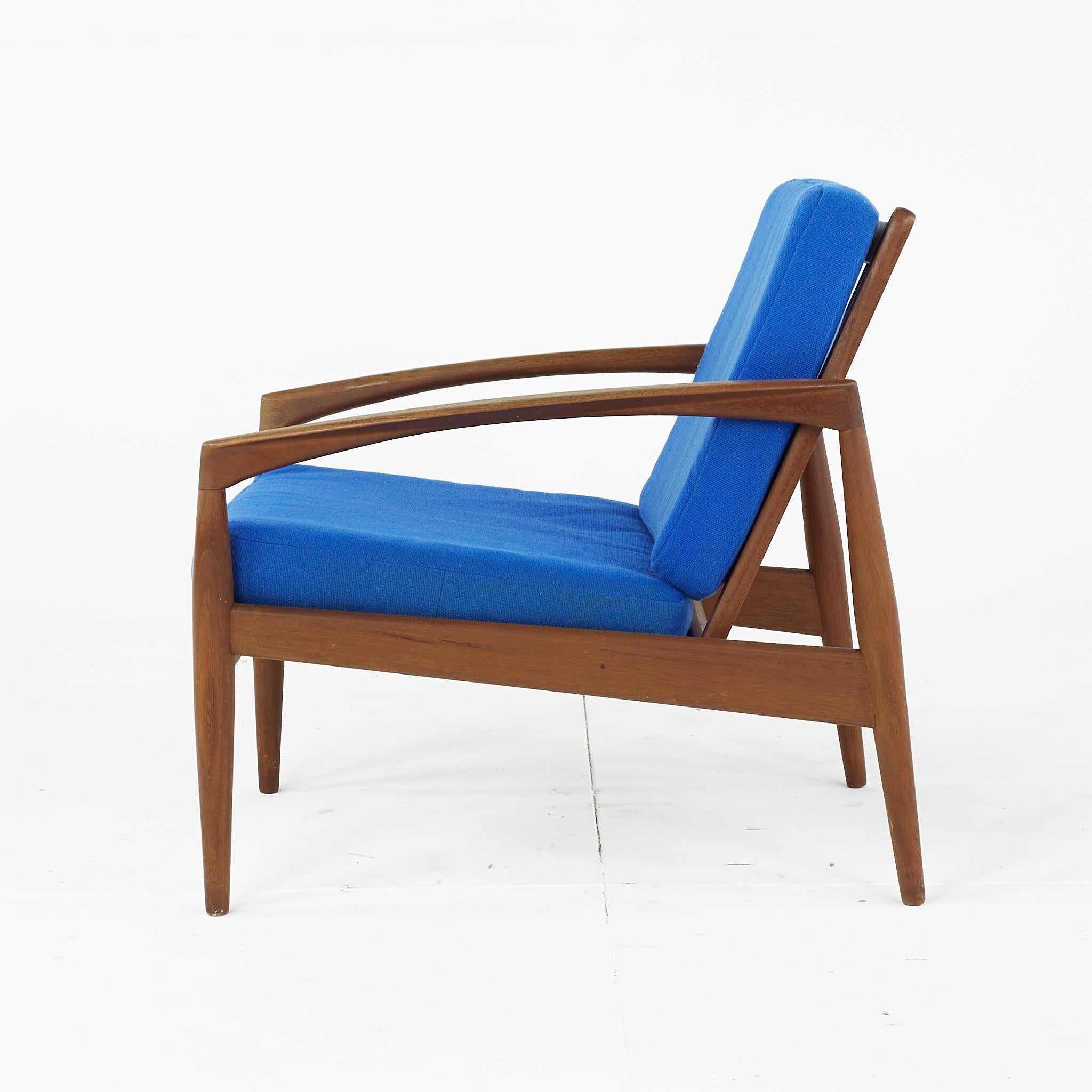 Kai Kristiansen No 121 Mid Century Paper Knife Teak Lounge Chairs, Pair For Sale 3